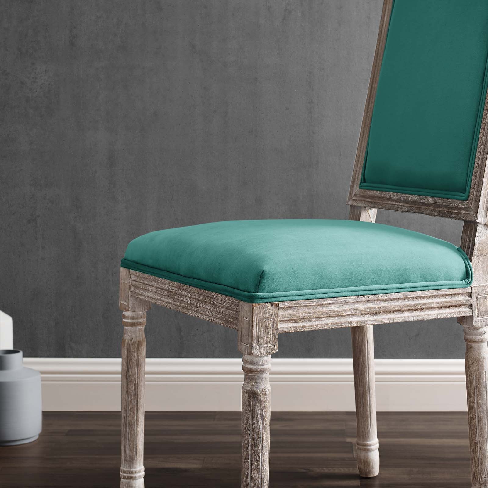 Modway Court French Vintage Performance Velvet Dining Side Chair | Dining Chairs | 