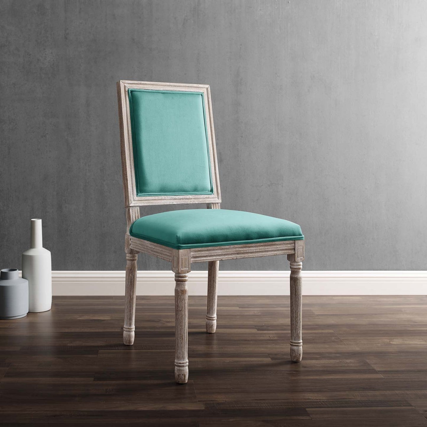 Modway Court French Vintage Performance Velvet Dining Side Chair | Dining Chairs | 