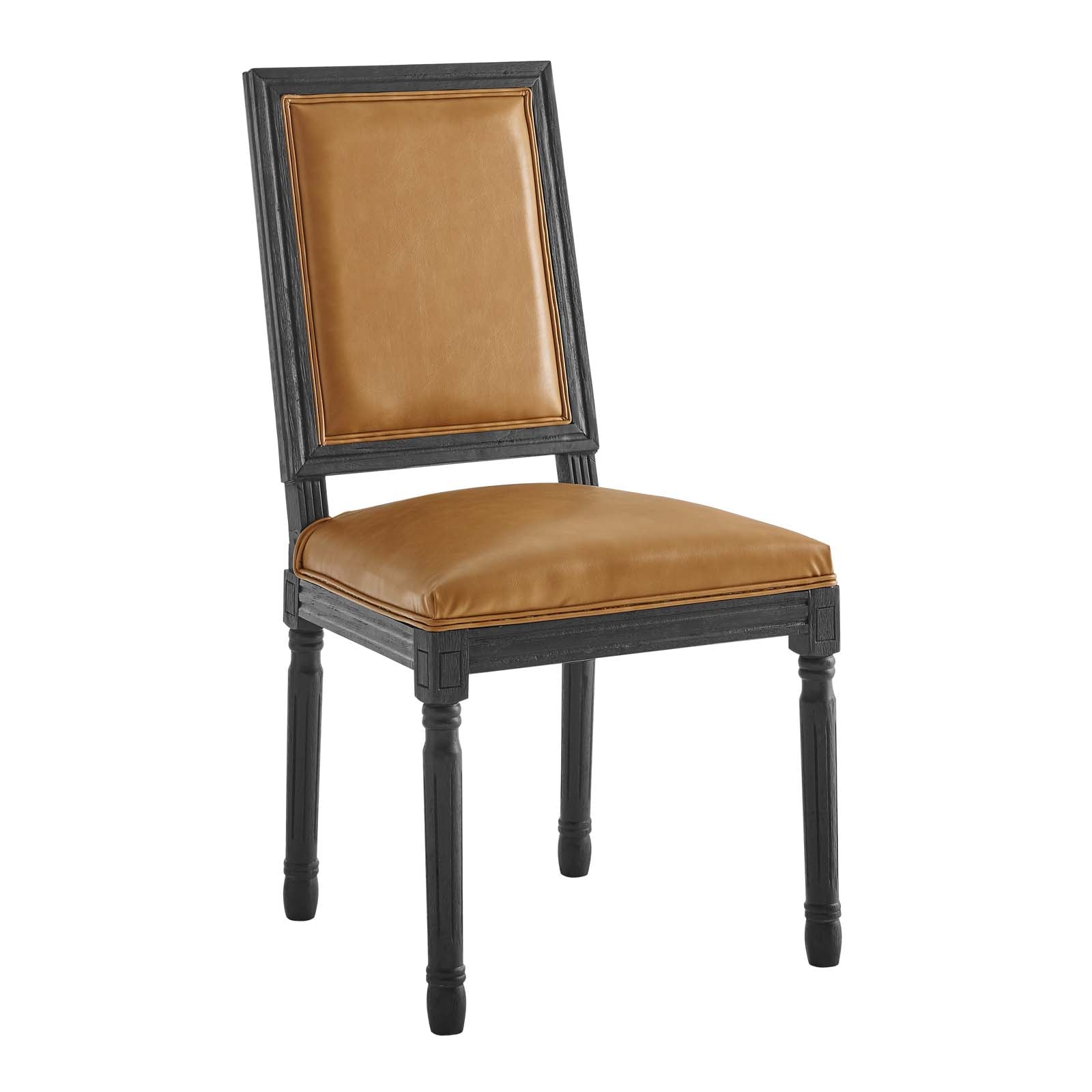 Modway Court French Vintage Vegan Leather Dining Side Chair | Dining Chairs | 