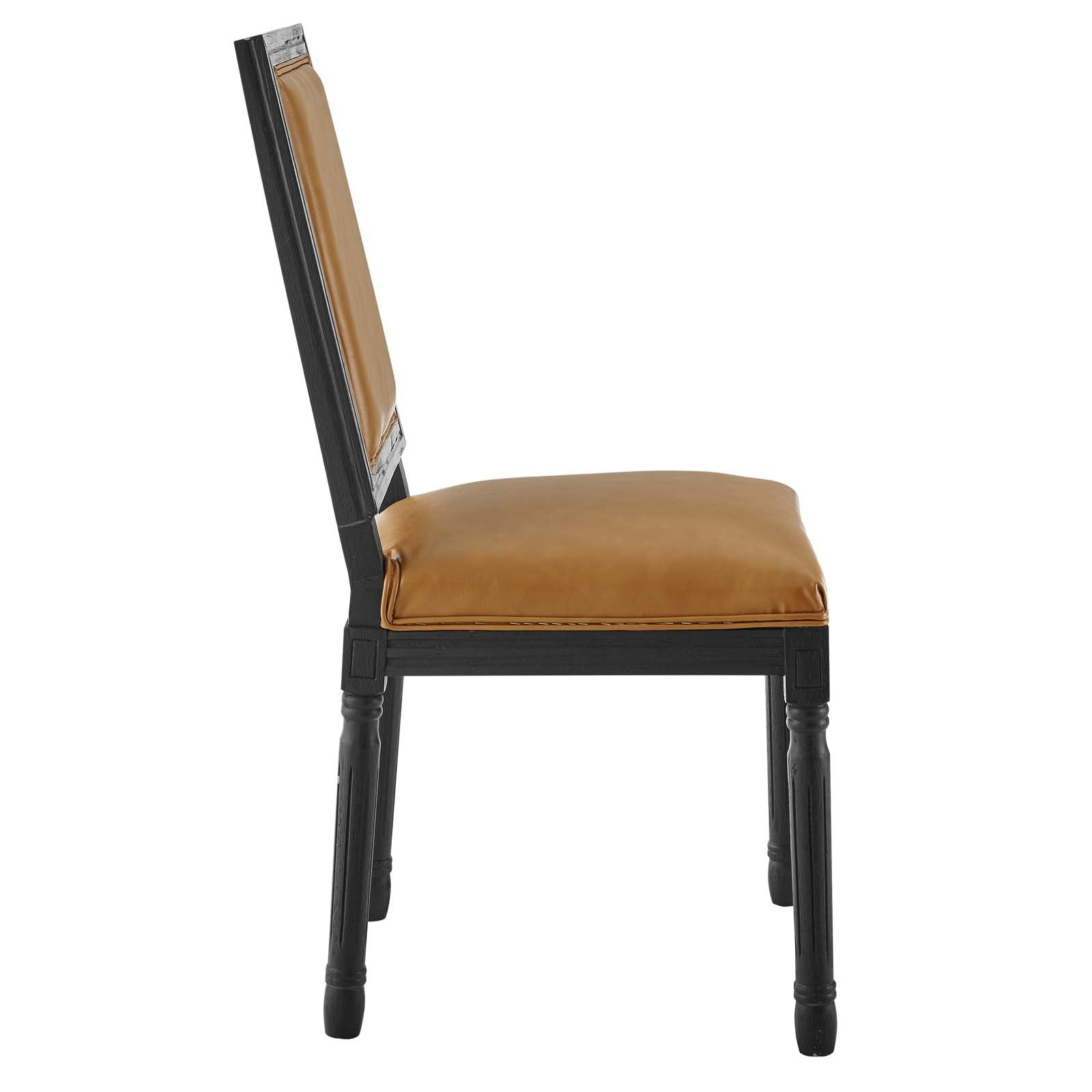 Modway Court French Vintage Vegan Leather Dining Side Chair | Dining Chairs | 