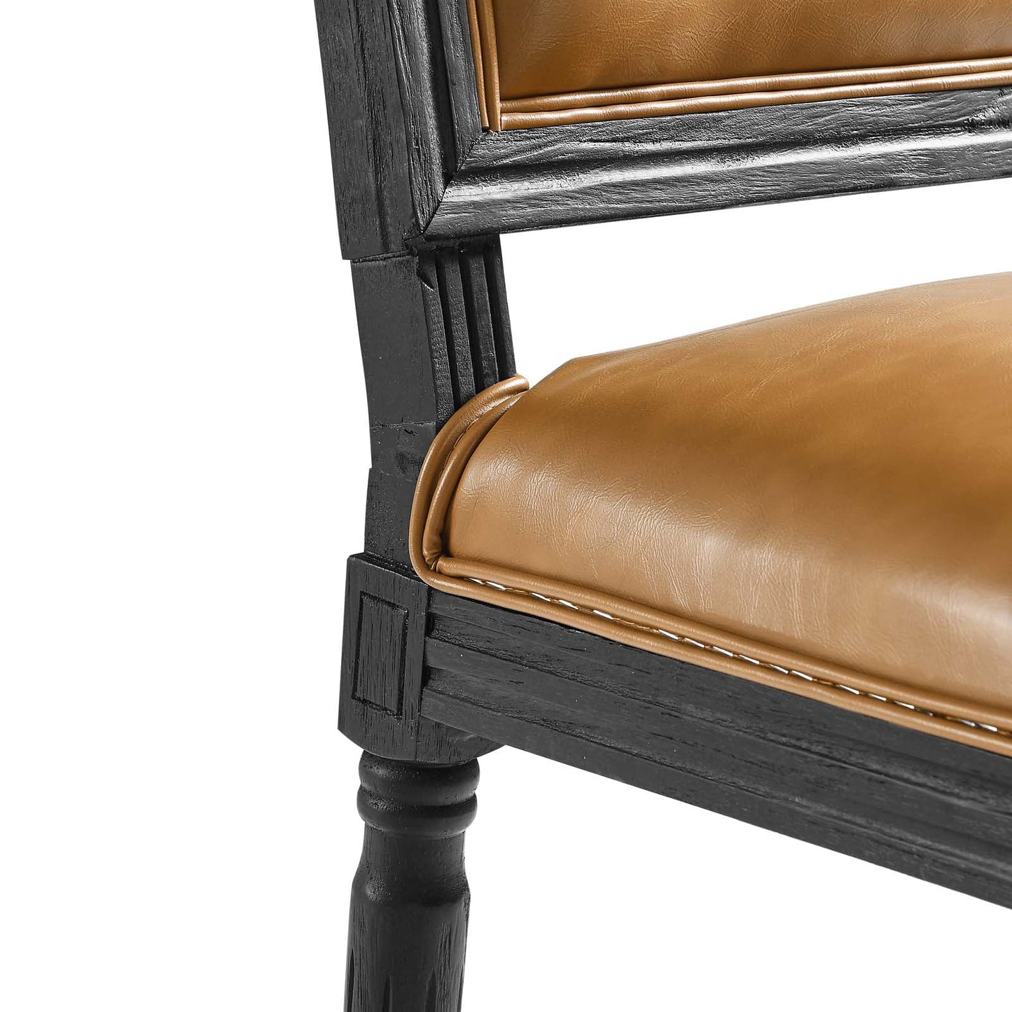 Modway Court French Vintage Vegan Leather Dining Side Chair | Dining Chairs | 