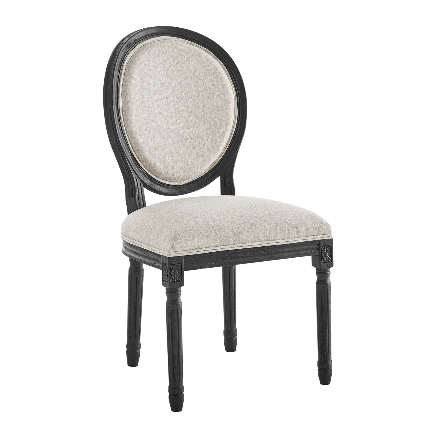Modway Emanate Vintage French Upholstered Fabric Dining Side Chair | Dining Chairs | 