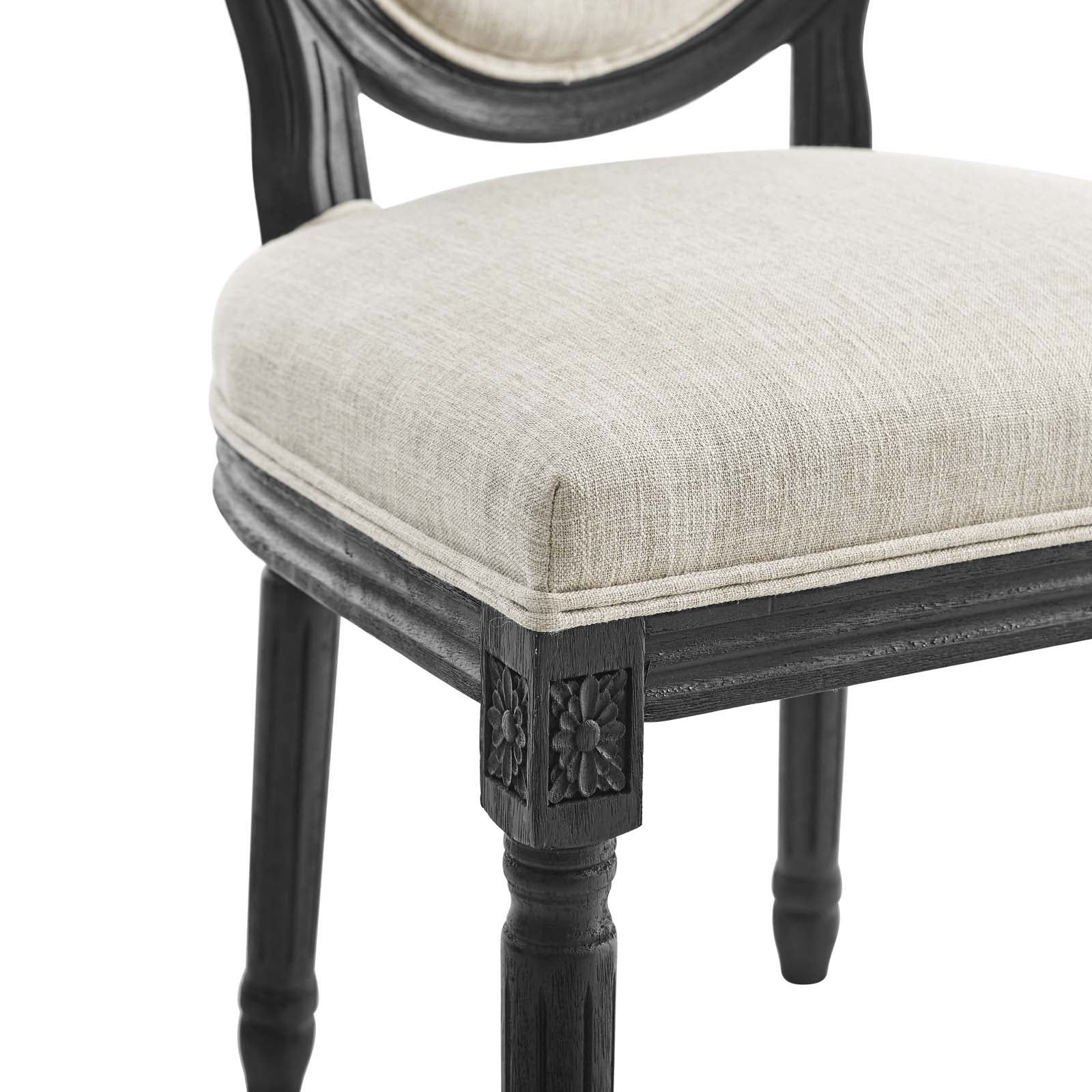 Modway Emanate Vintage French Upholstered Fabric Dining Side Chair | Dining Chairs | 