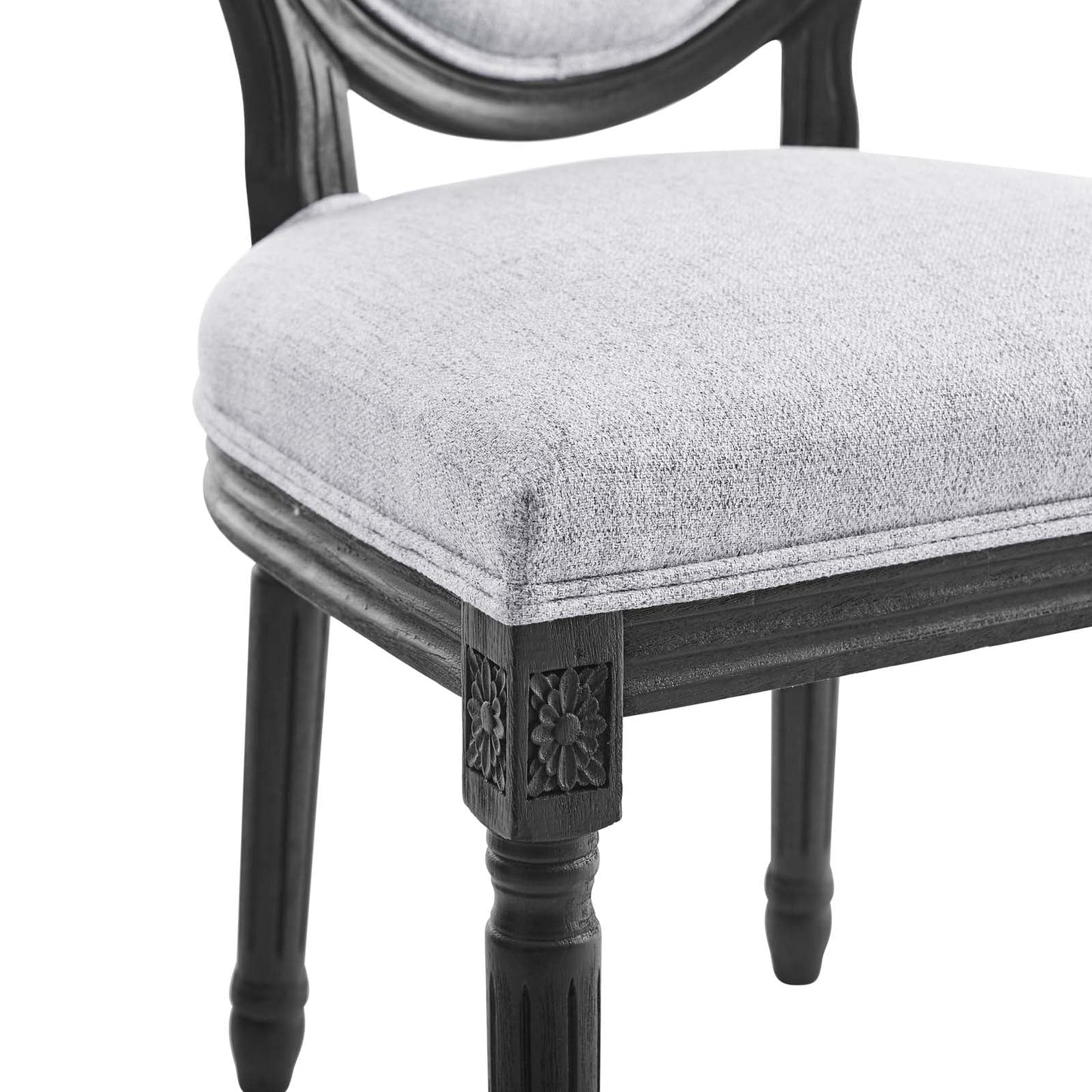 Modway Emanate Vintage French Upholstered Fabric Dining Side Chair | Dining Chairs | 