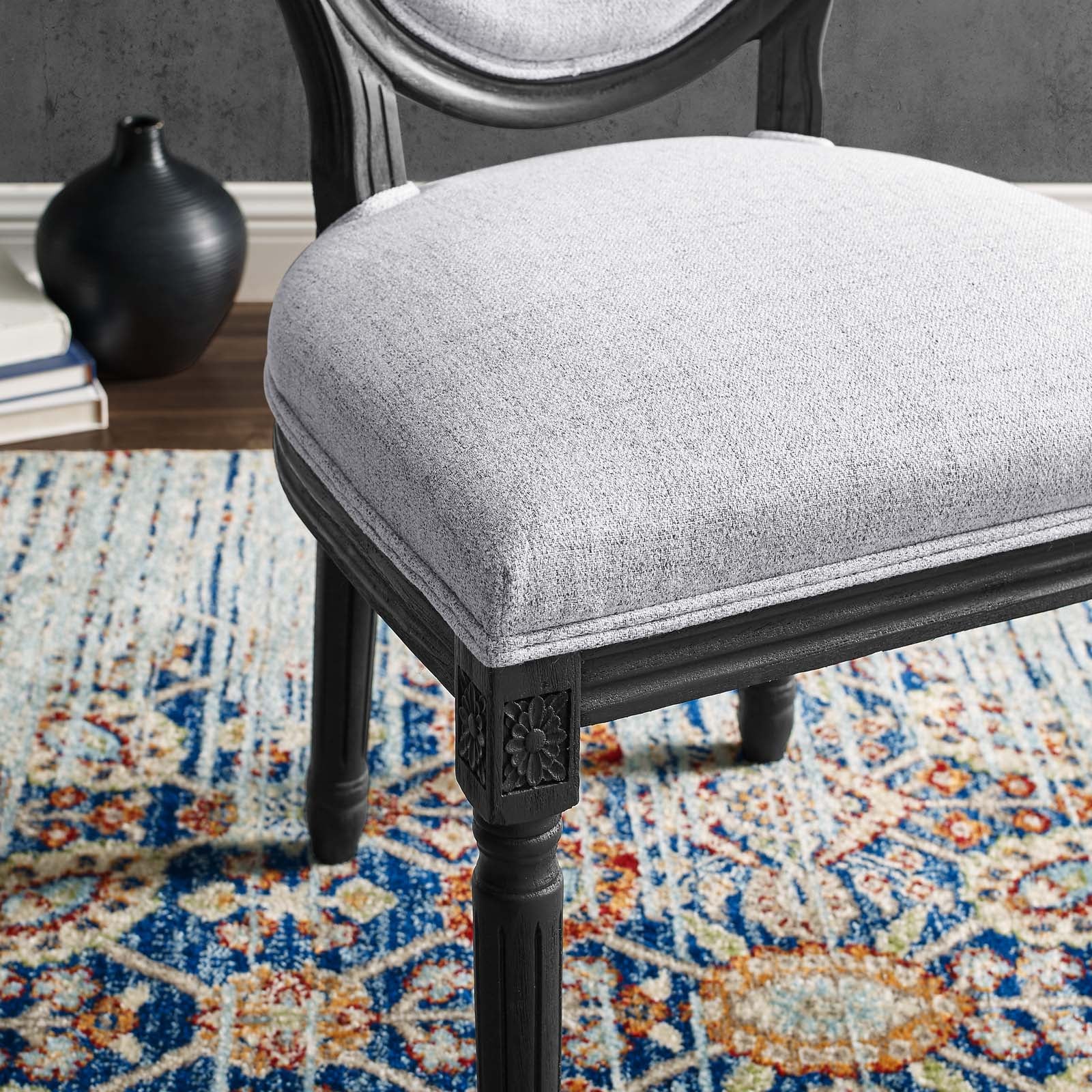 Modway Emanate Vintage French Upholstered Fabric Dining Side Chair | Dining Chairs | 