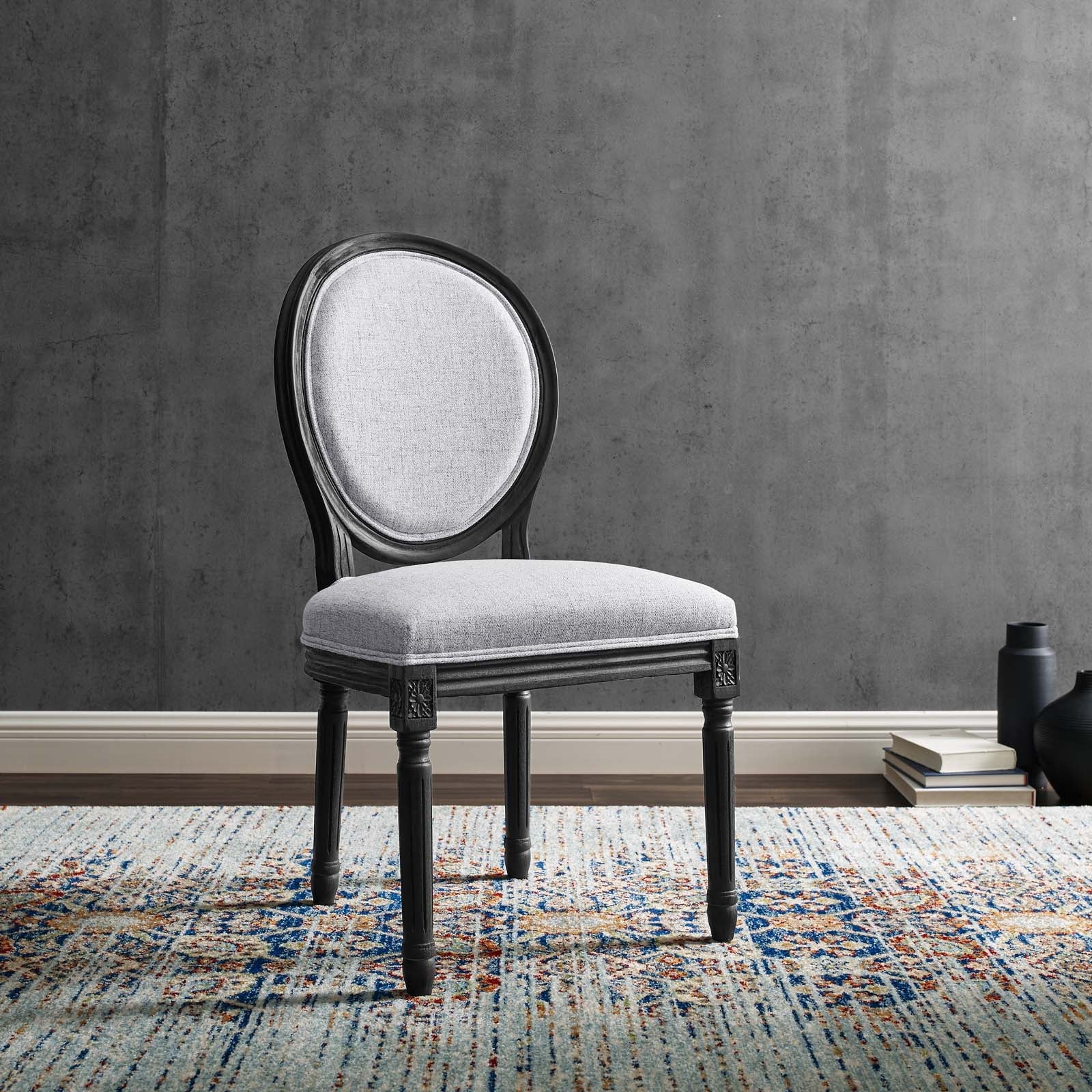 Modway Emanate Vintage French Upholstered Fabric Dining Side Chair | Dining Chairs | 