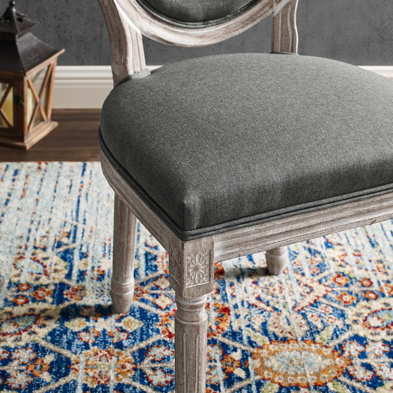 Modway Emanate Vintage French Upholstered Fabric Dining Side Chair | Dining Chairs | 