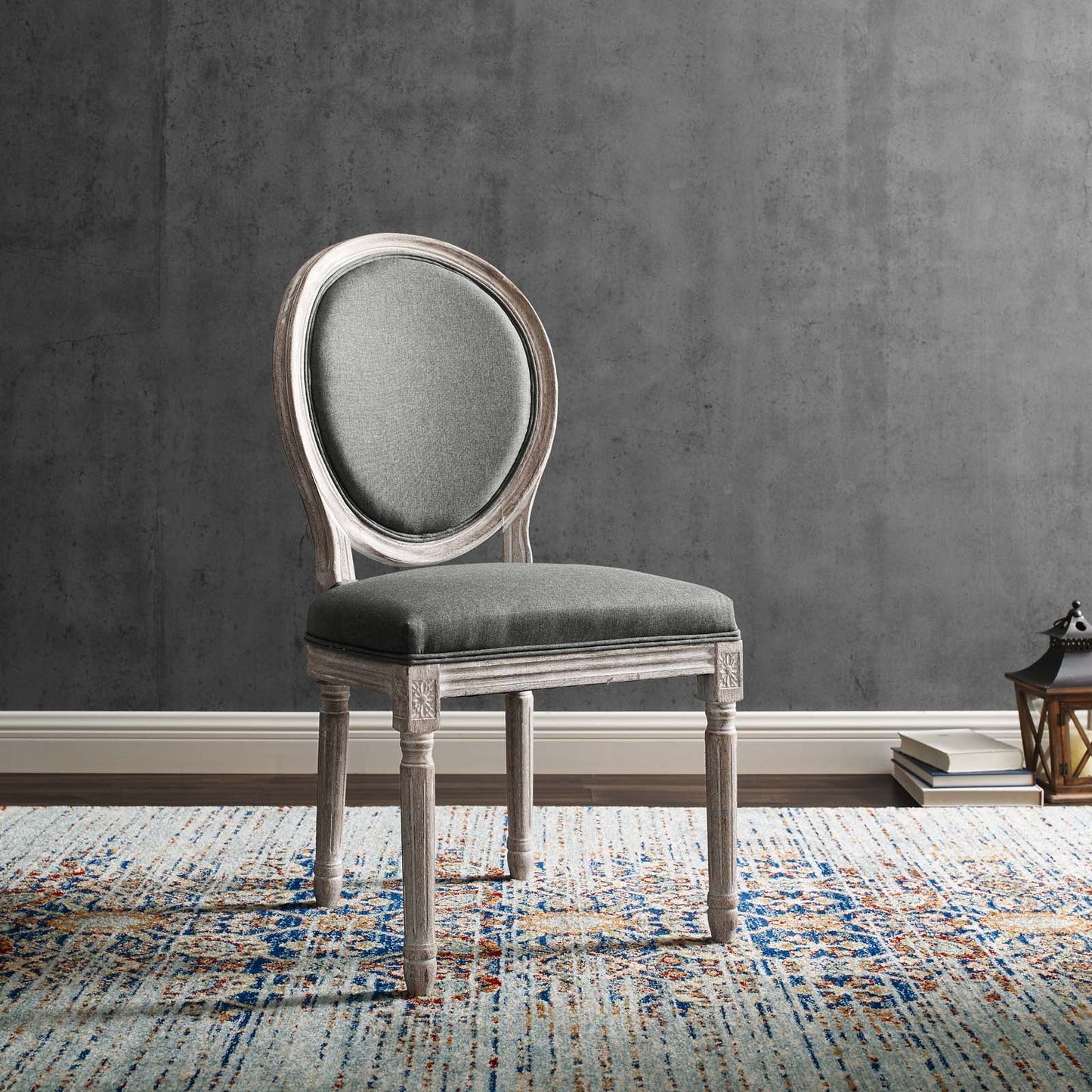 Modway Emanate Vintage French Upholstered Fabric Dining Side Chair | Dining Chairs | 