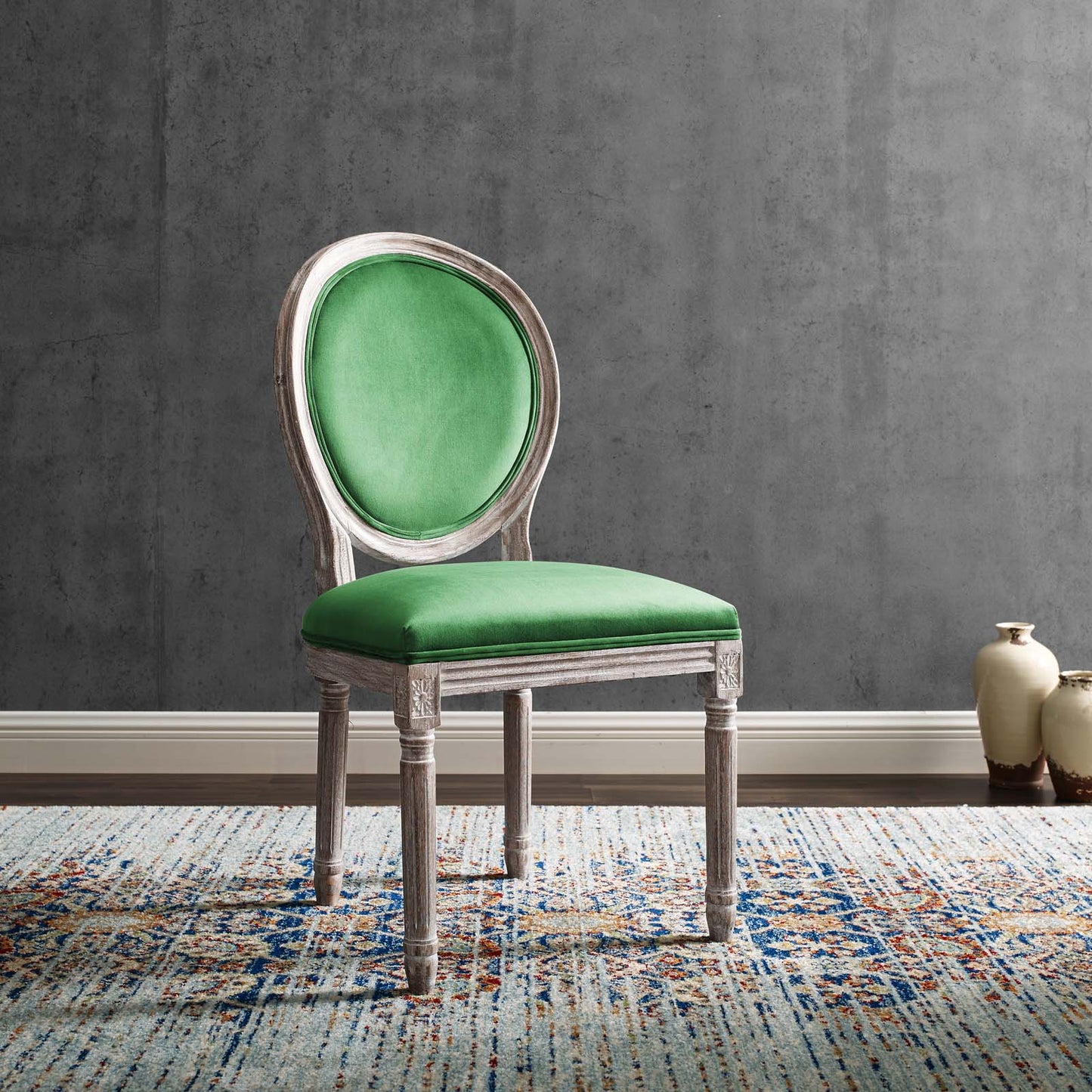 Modway Emanate Vintage French Performance Velvet Dining Side Chair | Dining Chairs