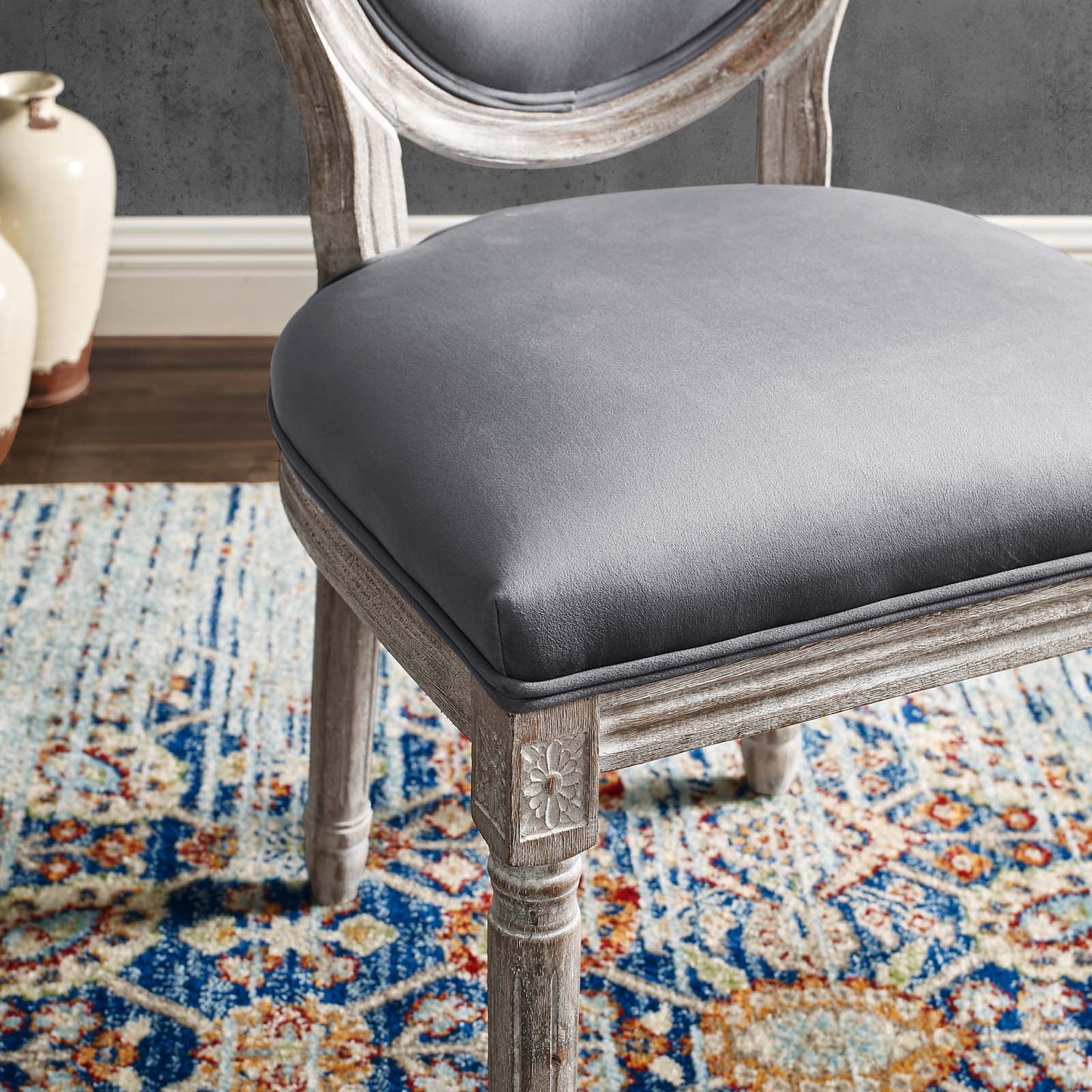 Modway Emanate Vintage French Performance Velvet Dining Side Chair | Dining Chairs | 