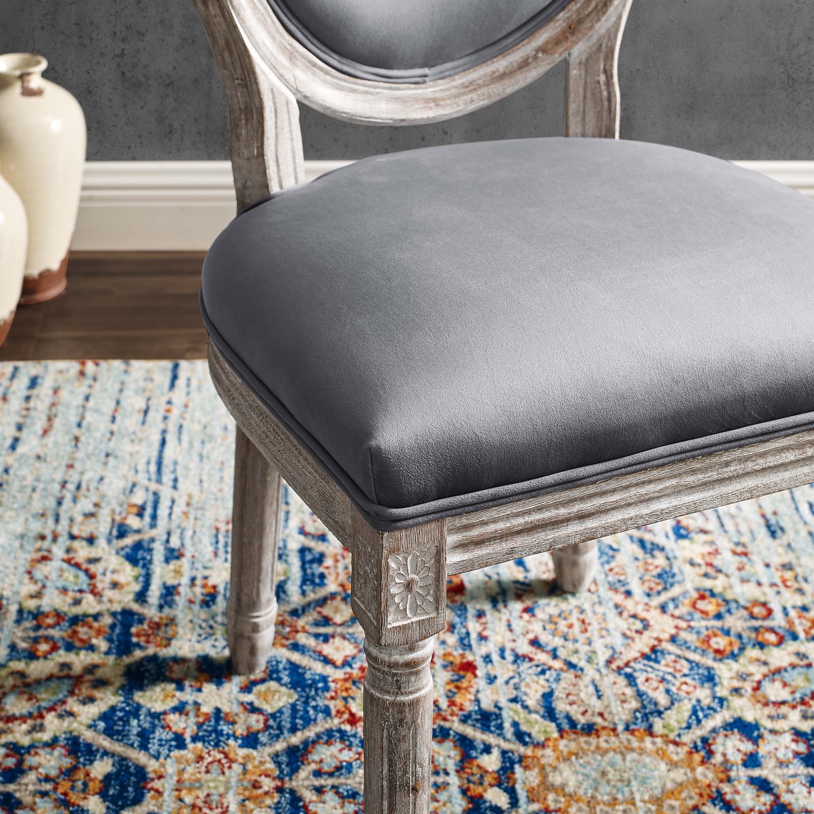 Modway Emanate Vintage French Performance Velvet Dining Side Chair | Dining Chairs | 