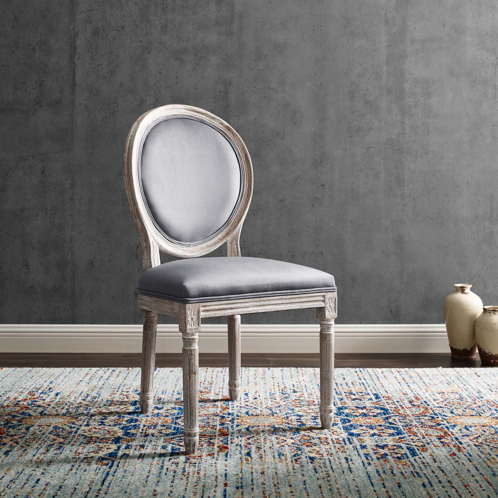 Modway Emanate Vintage French Performance Velvet Dining Side Chair | Dining Chairs | 