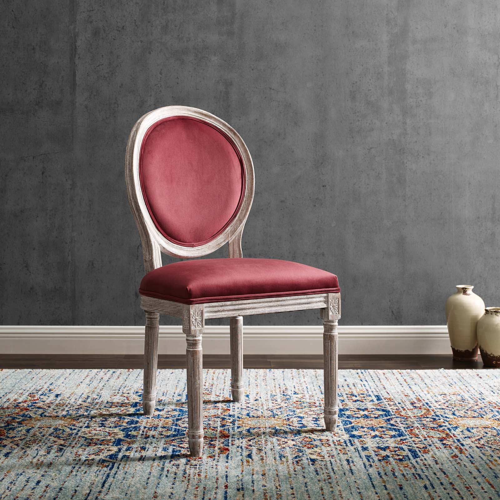 Modway Emanate Vintage French Performance Velvet Dining Side Chair | Dining Chairs | 