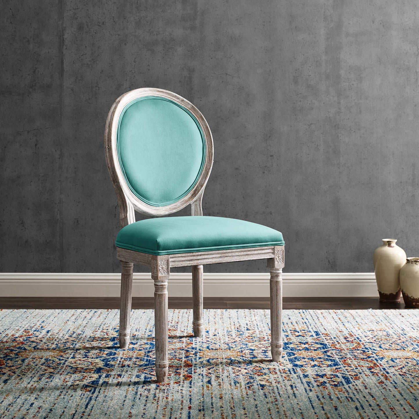 Modway Emanate Vintage French Performance Velvet Dining Side Chair | Dining Chairs | 
