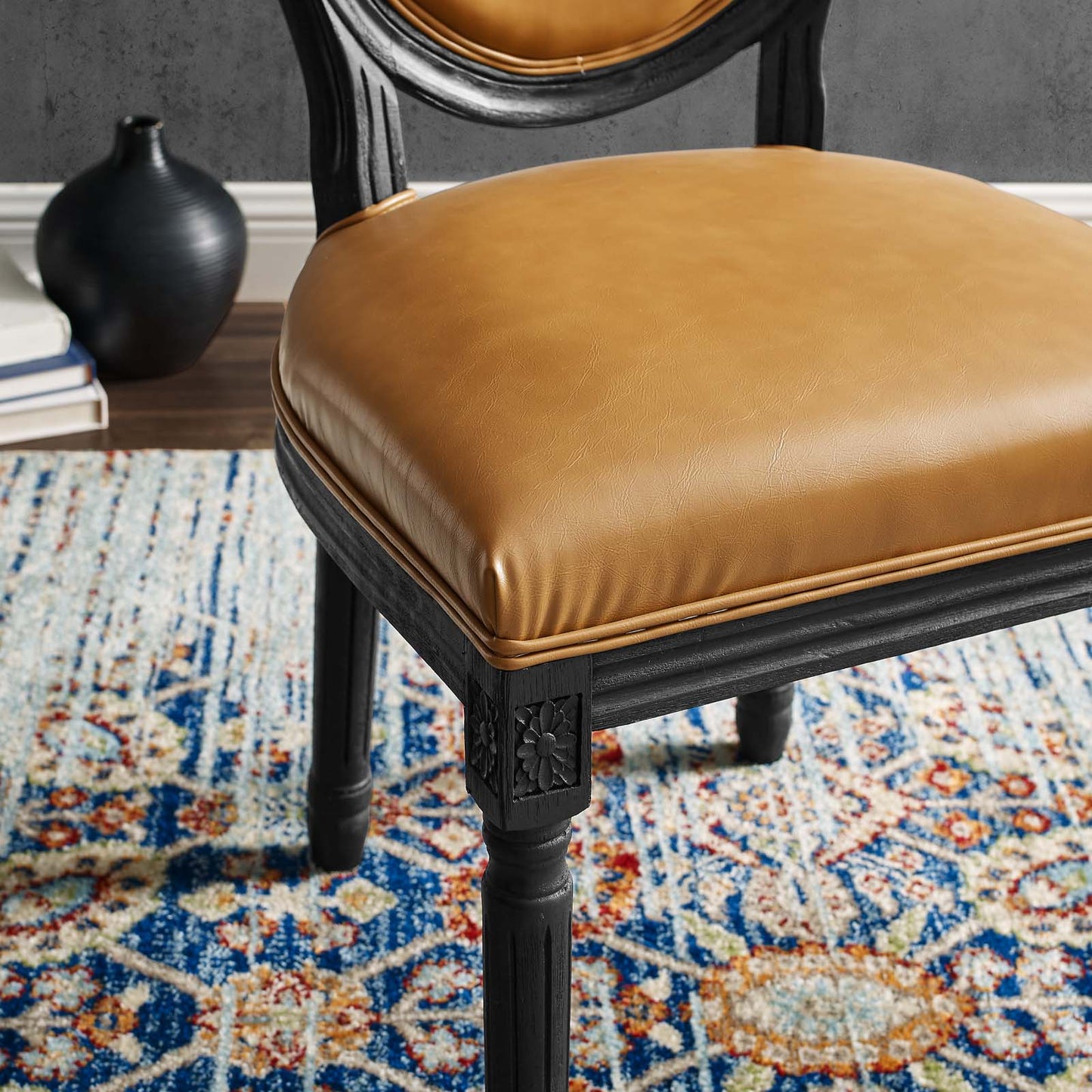 Modway Emanate Vintage French Vegan Leather Dining Side Chair | Dining Chairs | 