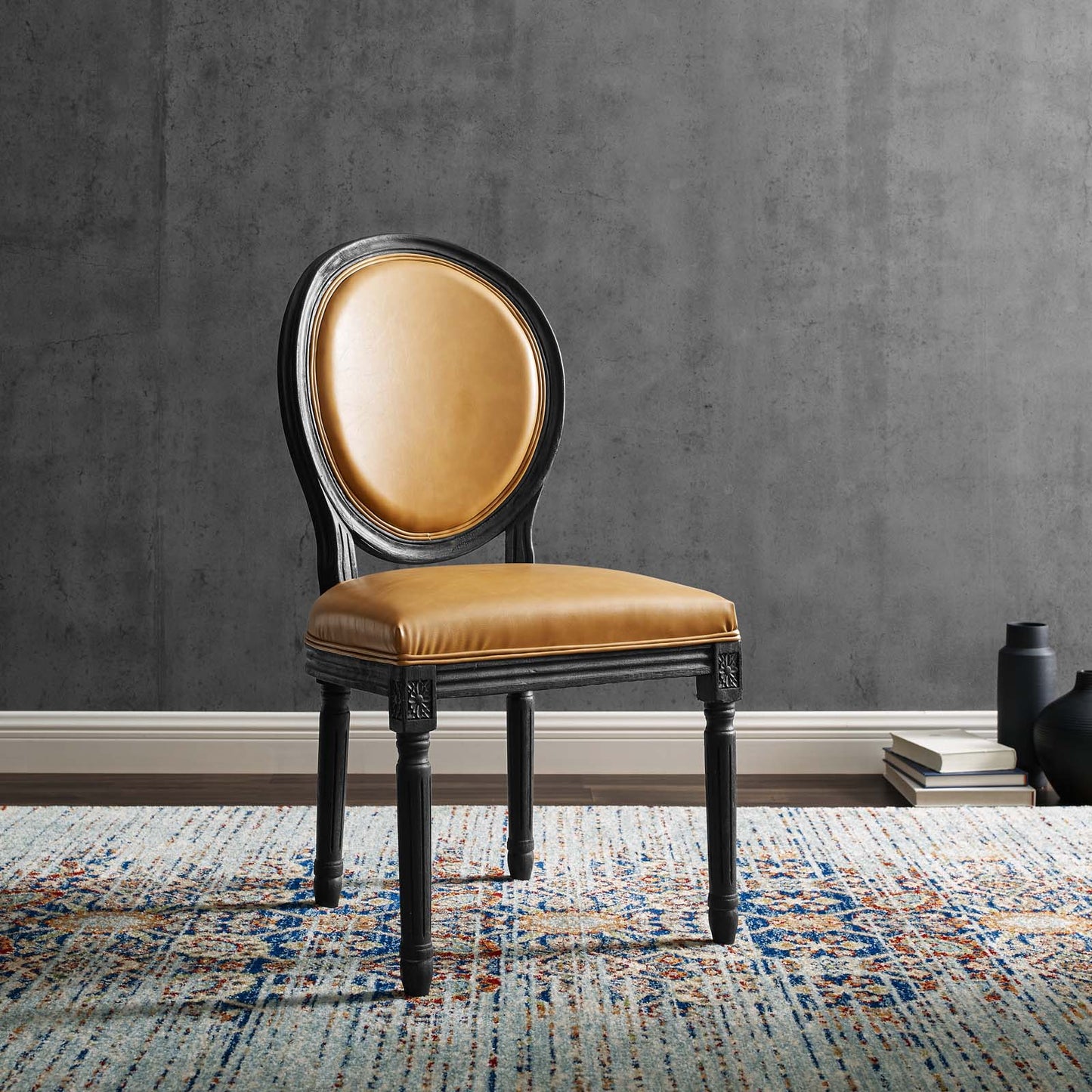 Modway Emanate Vintage French Vegan Leather Dining Side Chair | Dining Chairs