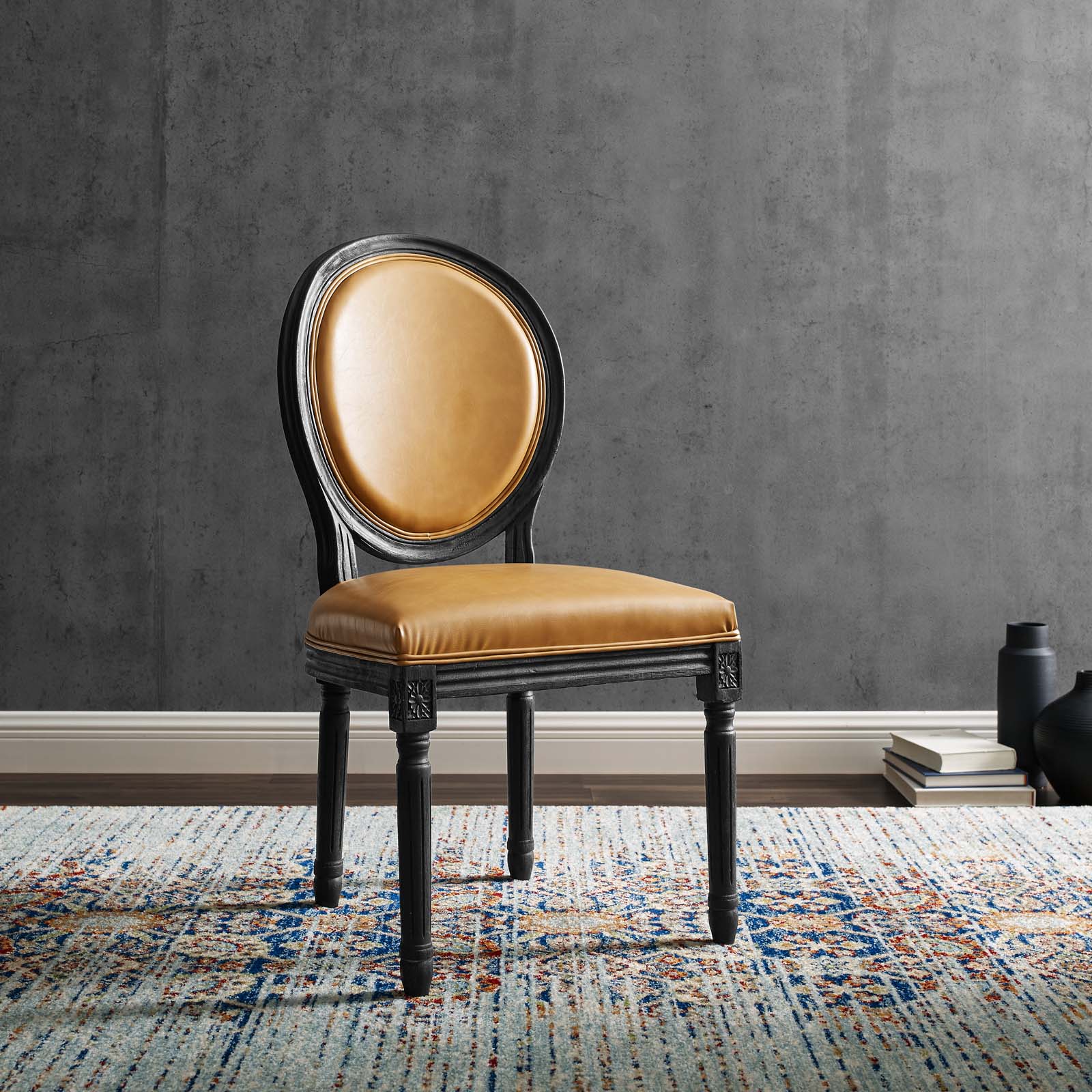 Modway Emanate Vintage French Vegan Leather Dining Side Chair | Dining Chairs | 