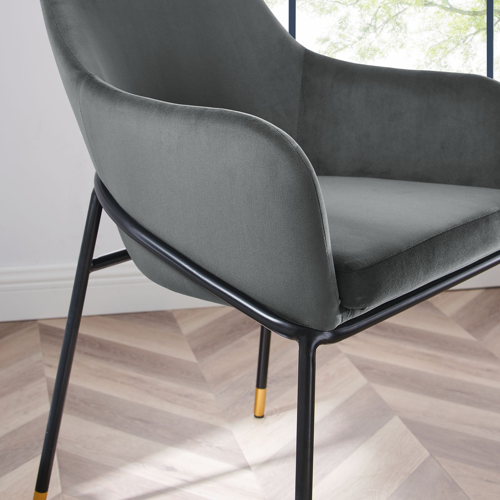 Modway Jovi Performance Velvet Dining Armchair | Dining Chairs | Modishstore-2