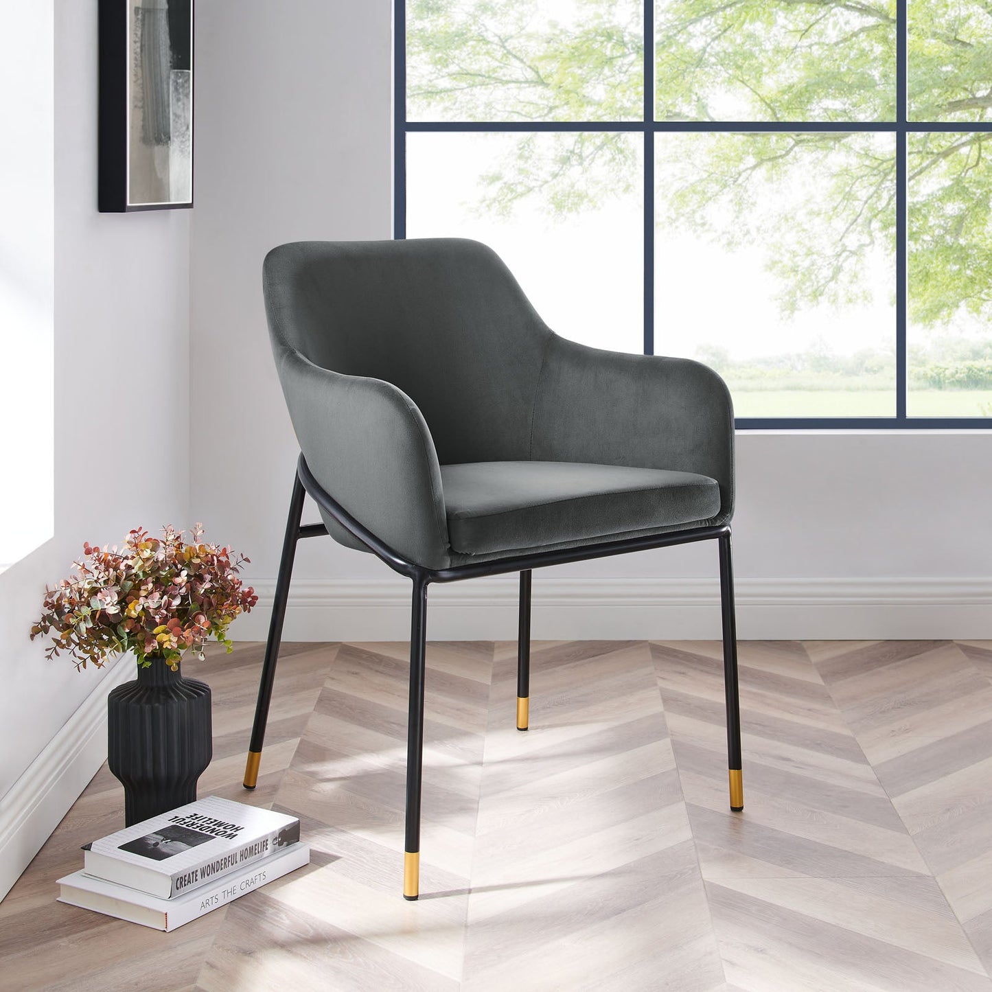 Modway Jovi Performance Velvet Dining Armchair | Dining Chairs | Modishstore