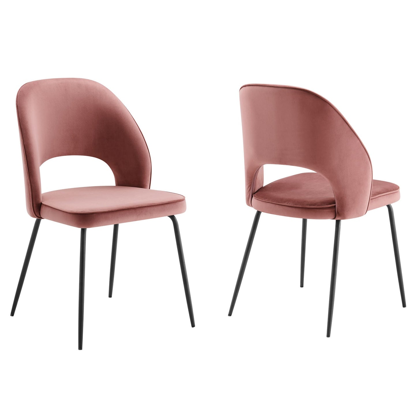 Modway Nico Performance Velvet Dining Chair Set of 2 | Dining Chairs | Modishstore-3