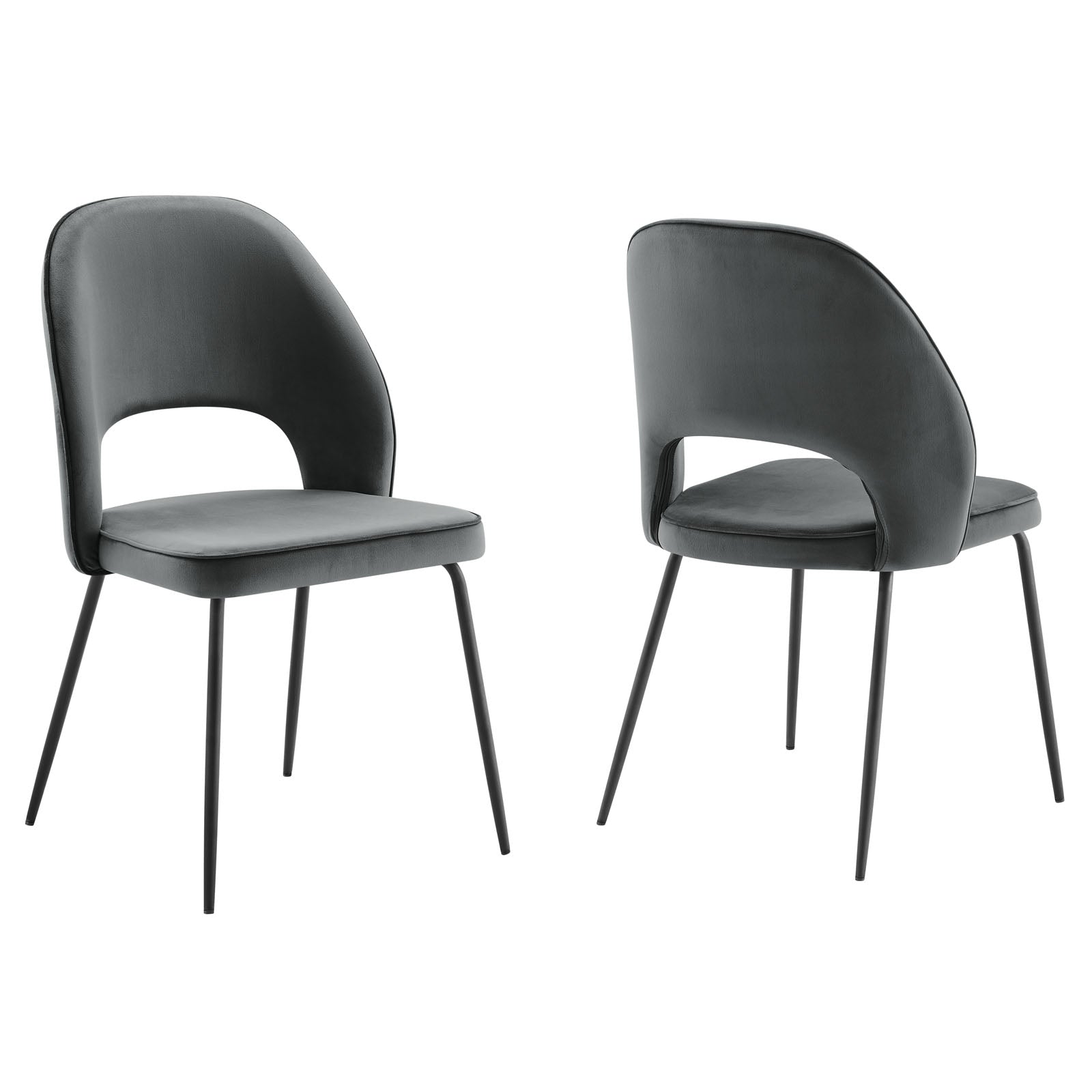 Modway Nico Performance Velvet Dining Chair Set of 2 | Dining Chairs | Modishstore-11