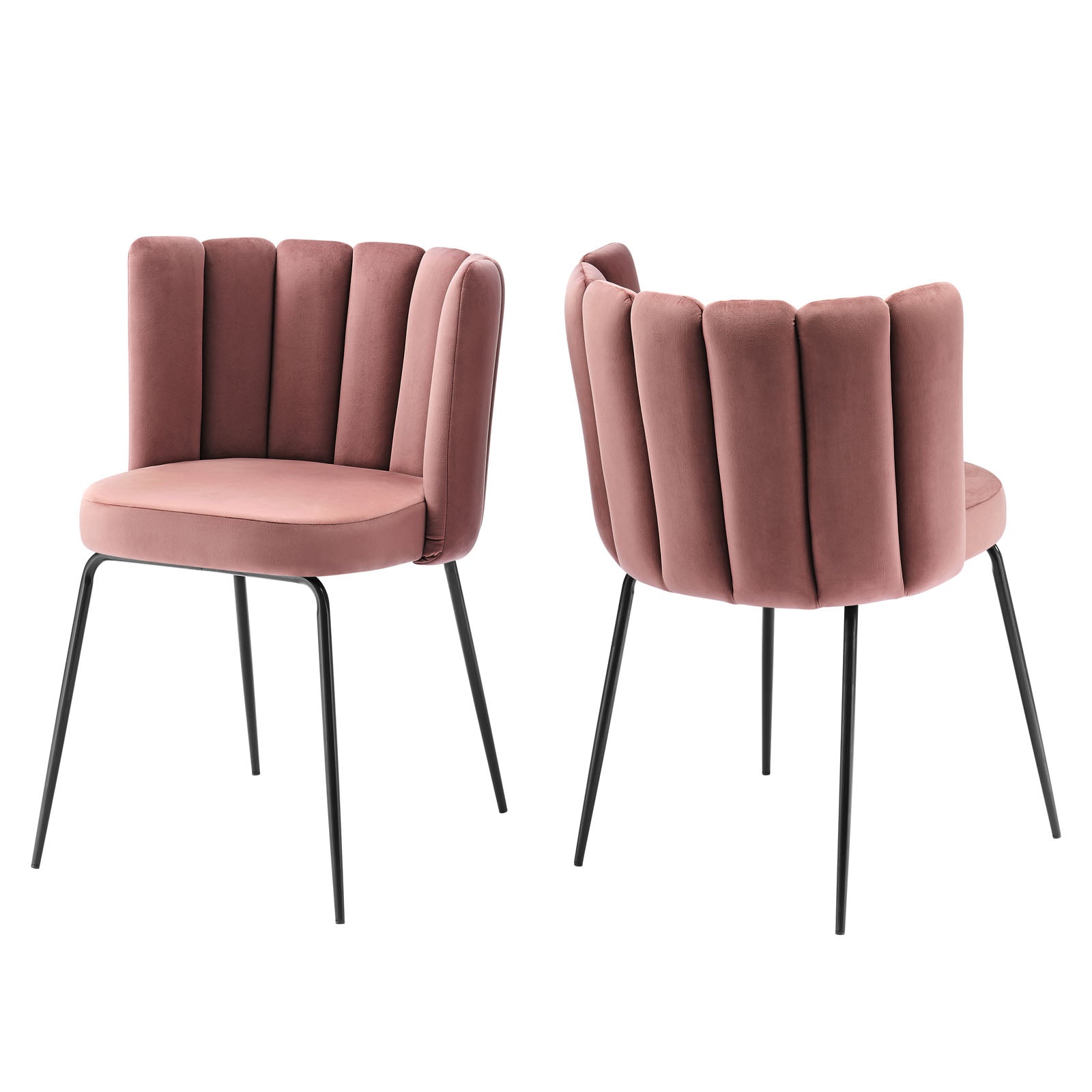 Modway Virtue Performance Velvet Dining Chair Set of 2 | Dining Chairs | Modishstore-2