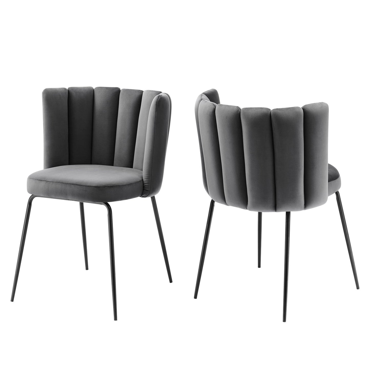 Modway Virtue Performance Velvet Dining Chair Set of 2 | Dining Chairs | Modishstore-17