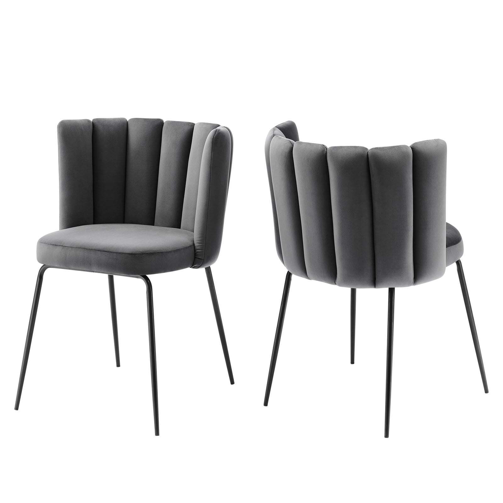 Modway Virtue Performance Velvet Dining Chair Set of 2 | Dining Chairs | Modishstore-17