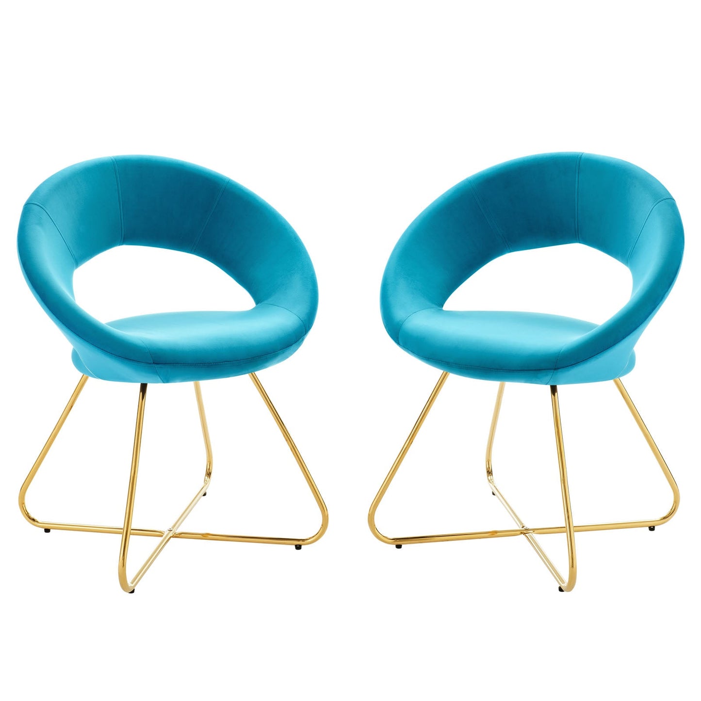 Modway Nouvelle Performance Velvet Dining Chair Set of 2 | Dining Chairs | Modishstore-2
