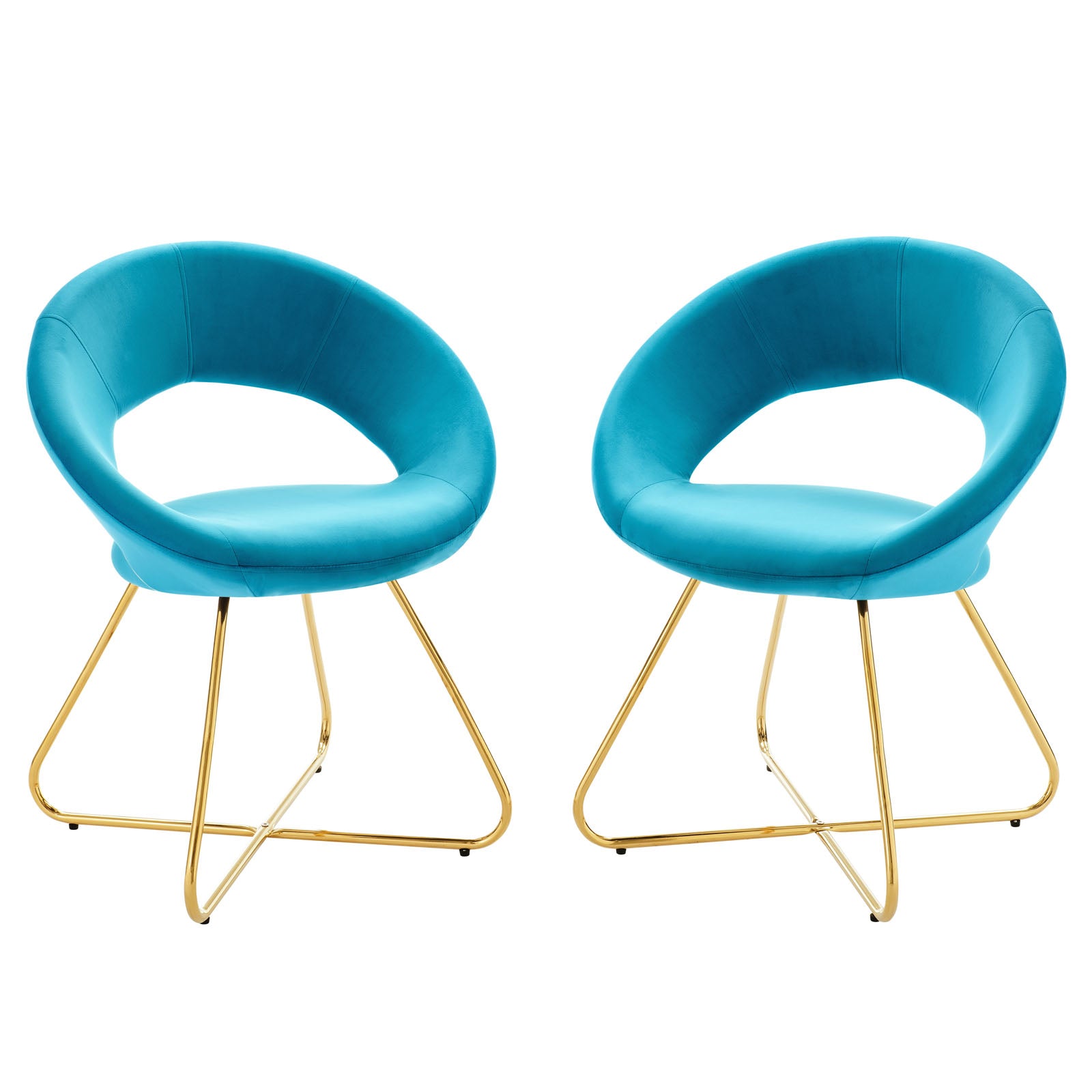Modway Nouvelle Performance Velvet Dining Chair Set of 2 | Dining Chairs | Modishstore-2
