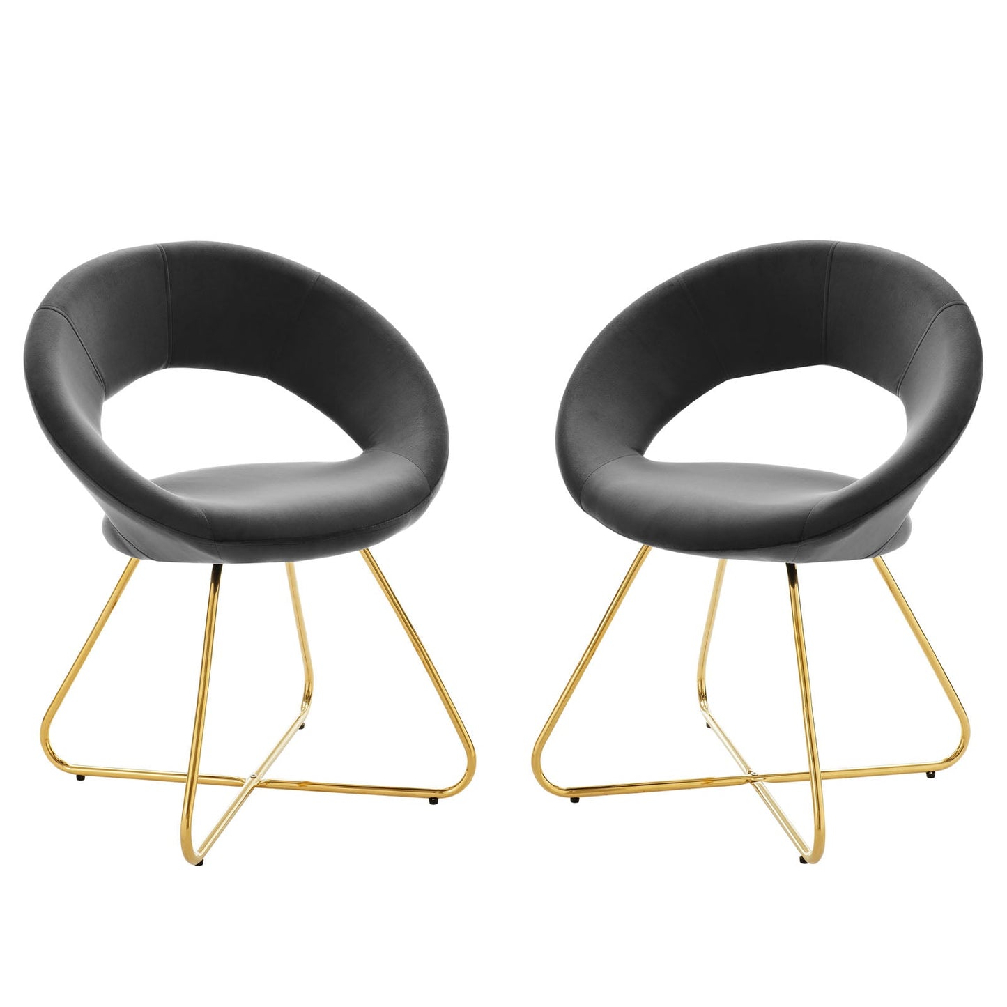 Modway Nouvelle Performance Velvet Dining Chair Set of 2 | Dining Chairs | Modishstore-9