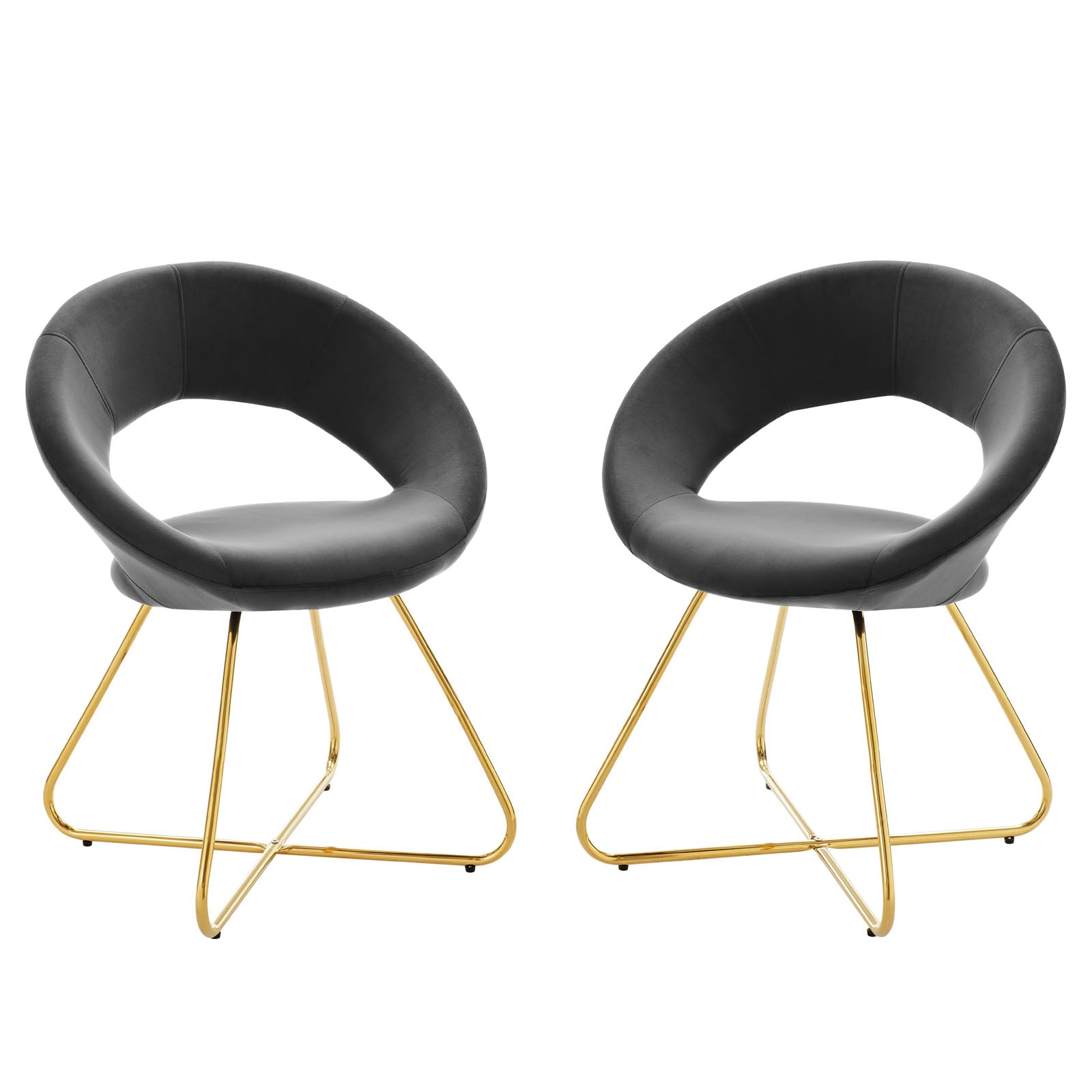 Modway Nouvelle Performance Velvet Dining Chair Set of 2 | Dining Chairs | Modishstore-9