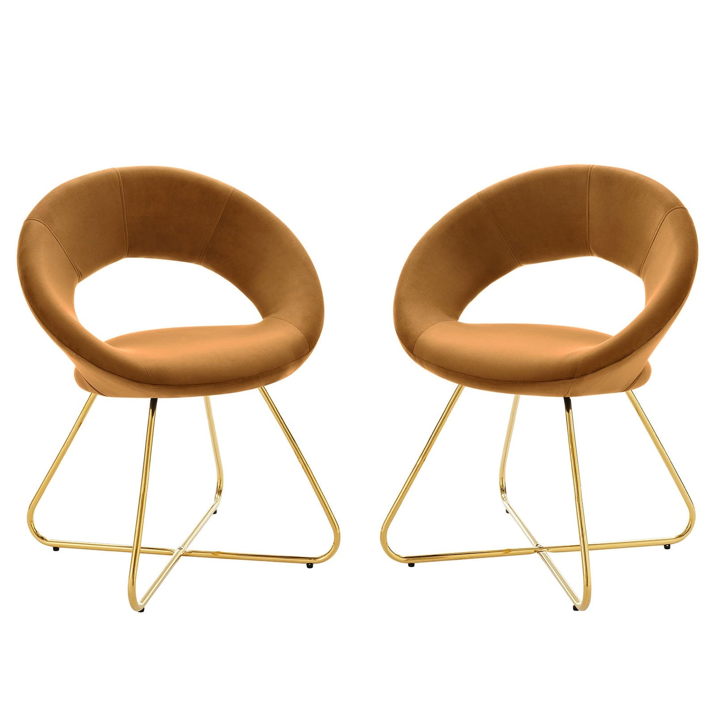 Modway Nouvelle Performance Velvet Dining Chair Set of 2 | Dining Chairs | Modishstore-17