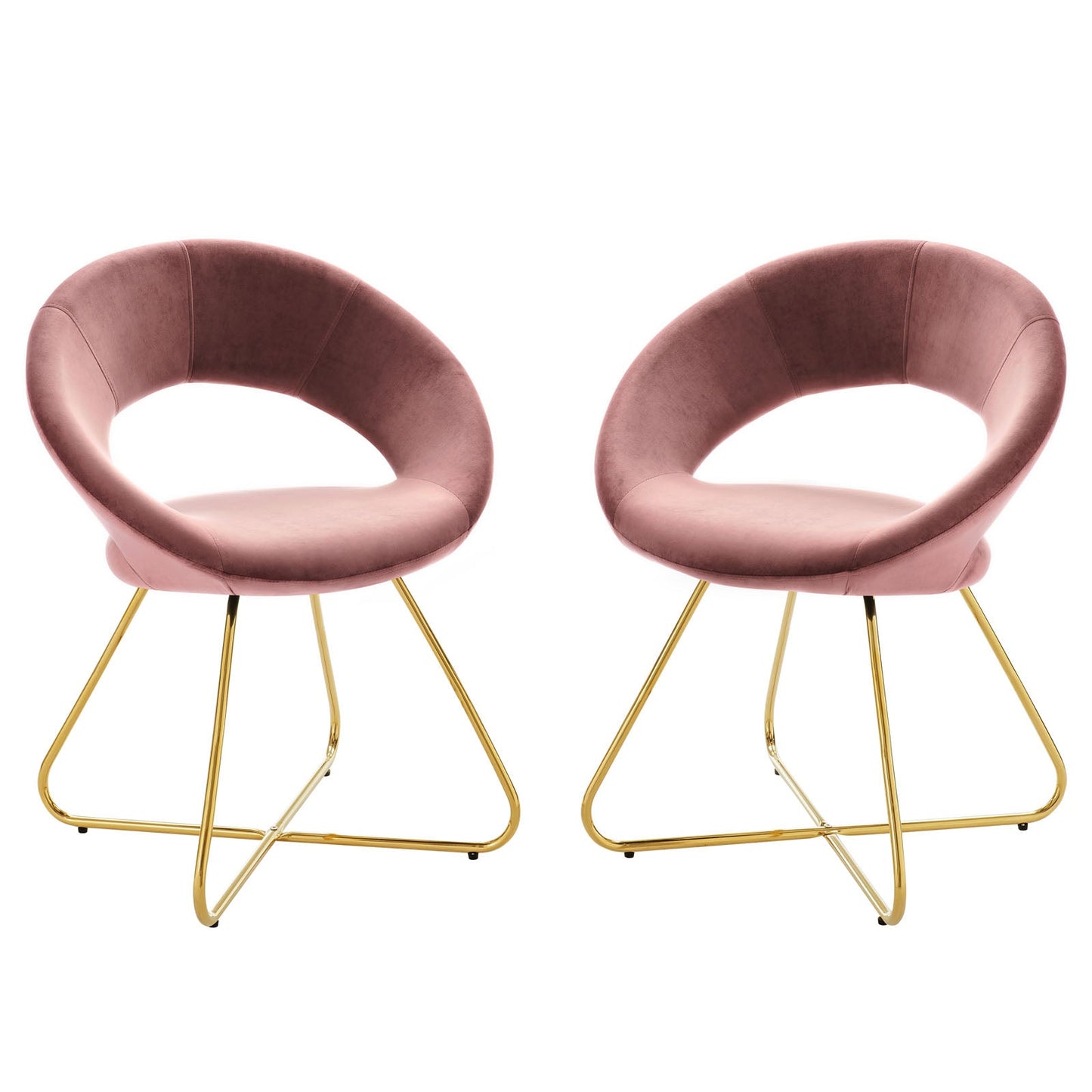 Modway Nouvelle Performance Velvet Dining Chair Set of 2 | Dining Chairs | Modishstore-25