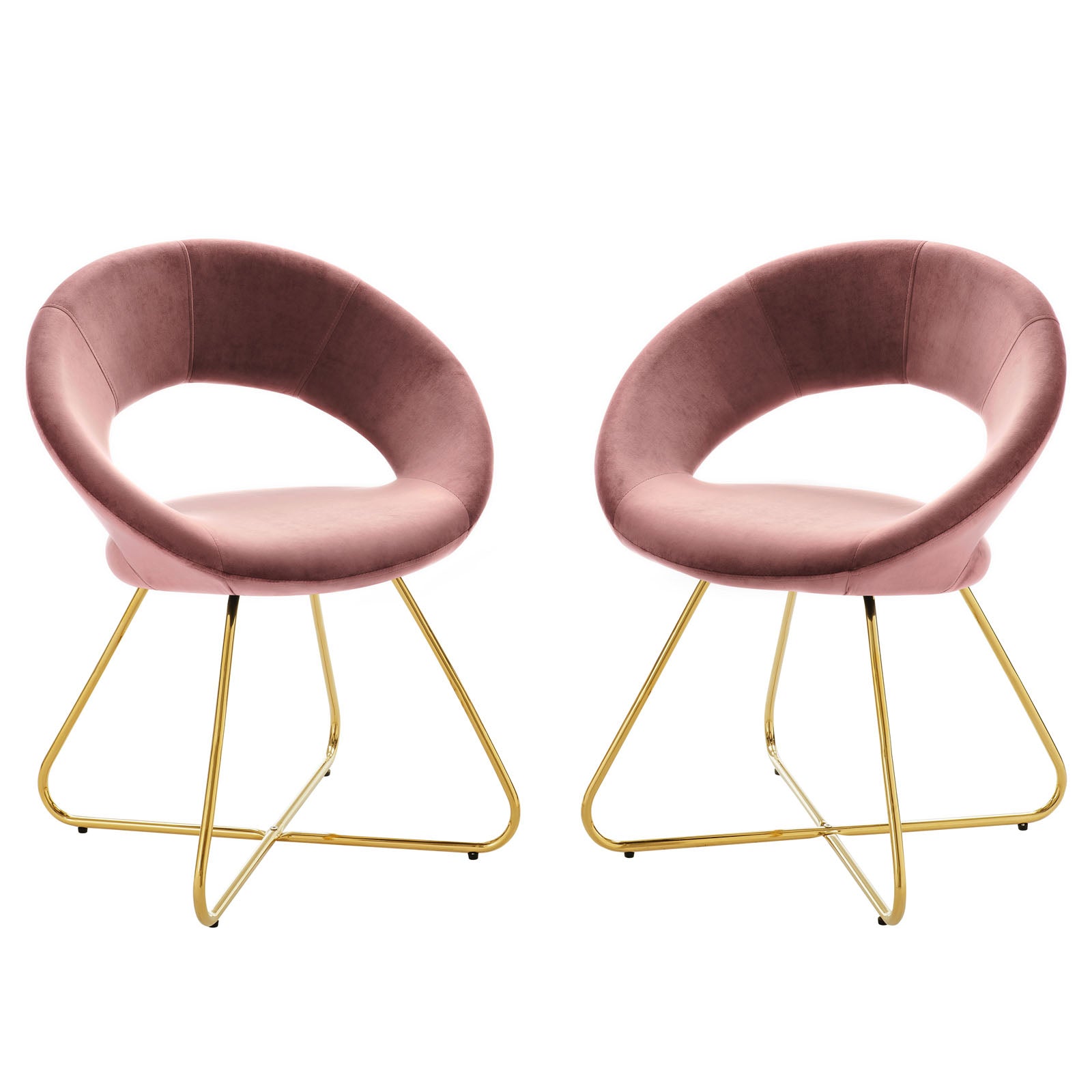 Modway Nouvelle Performance Velvet Dining Chair Set of 2 | Dining Chairs | Modishstore-25