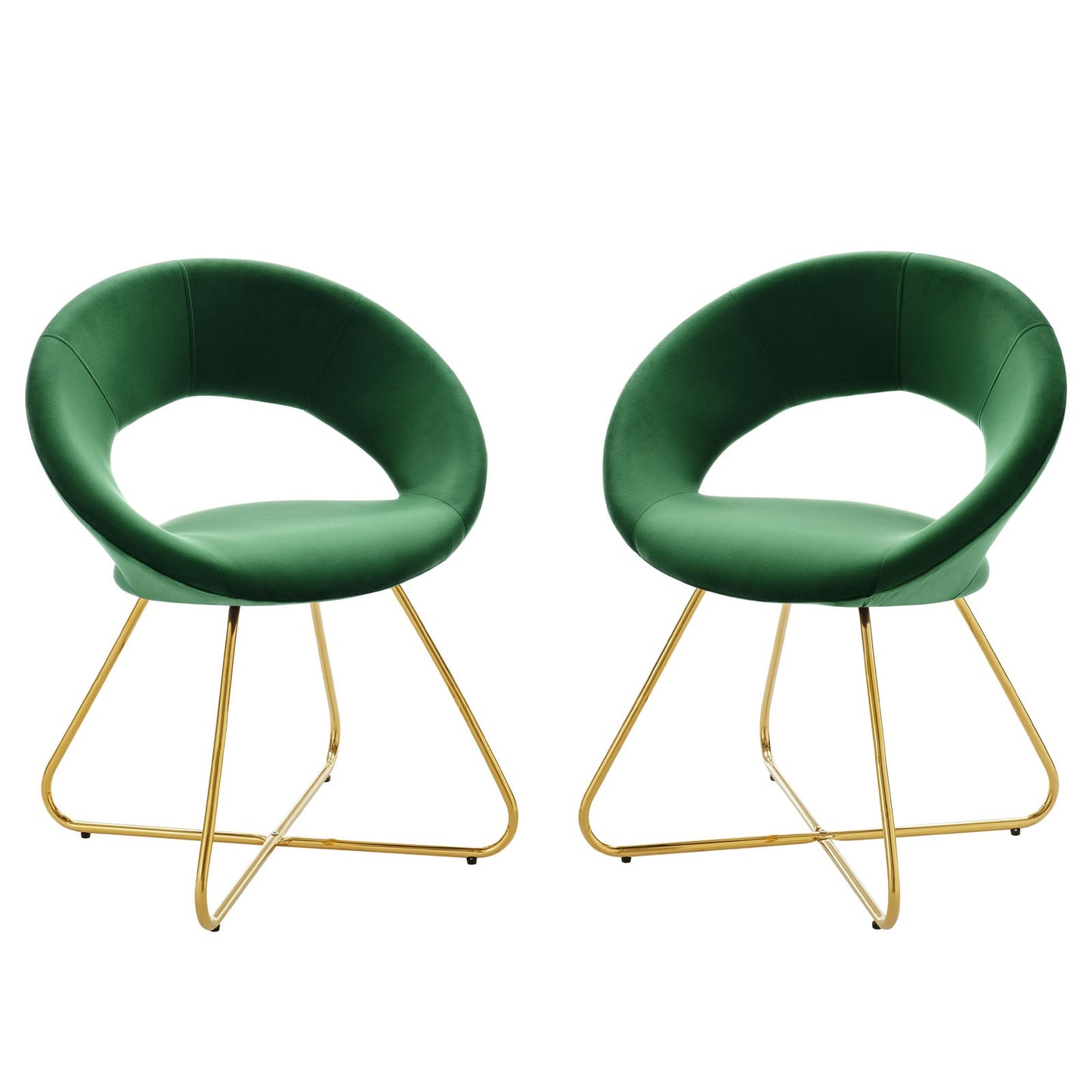 Modway Nouvelle Performance Velvet Dining Chair Set of 2 | Dining Chairs | Modishstore-33