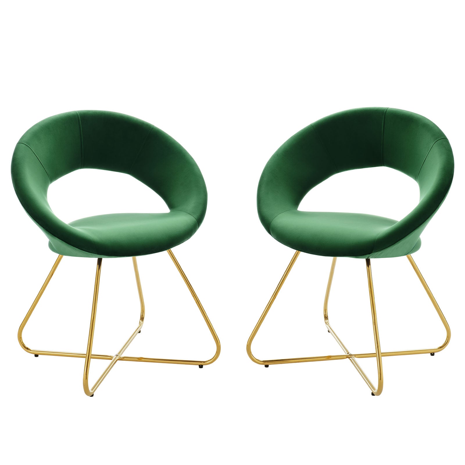 Modway Nouvelle Performance Velvet Dining Chair Set of 2 | Dining Chairs | Modishstore-33