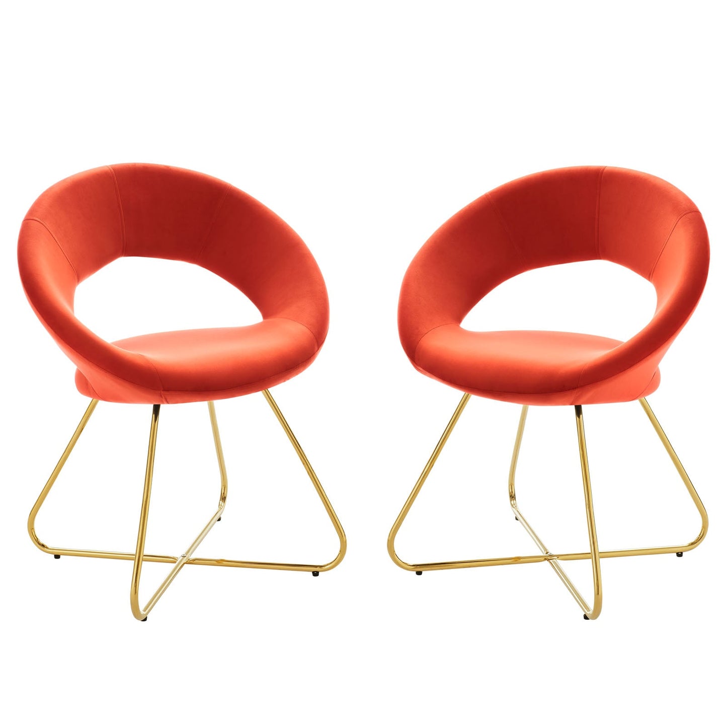 Modway Nouvelle Performance Velvet Dining Chair Set of 2 | Dining Chairs | Modishstore-41