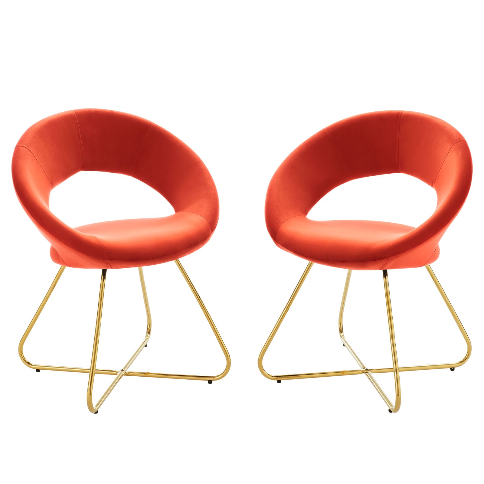 Modway Nouvelle Performance Velvet Dining Chair Set of 2 | Dining Chairs | Modishstore-41