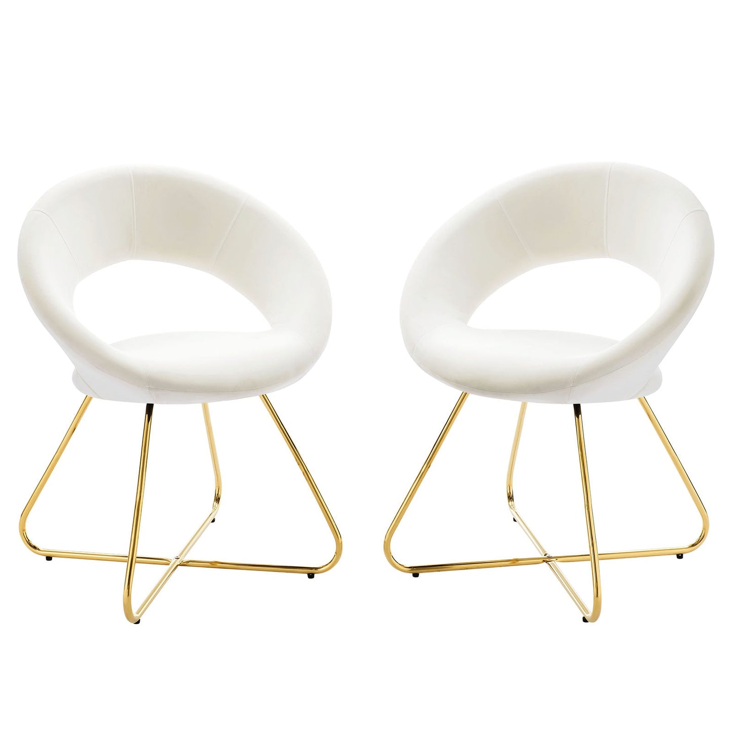 Modway Nouvelle Performance Velvet Dining Chair Set of 2 | Dining Chairs | Modishstore-49