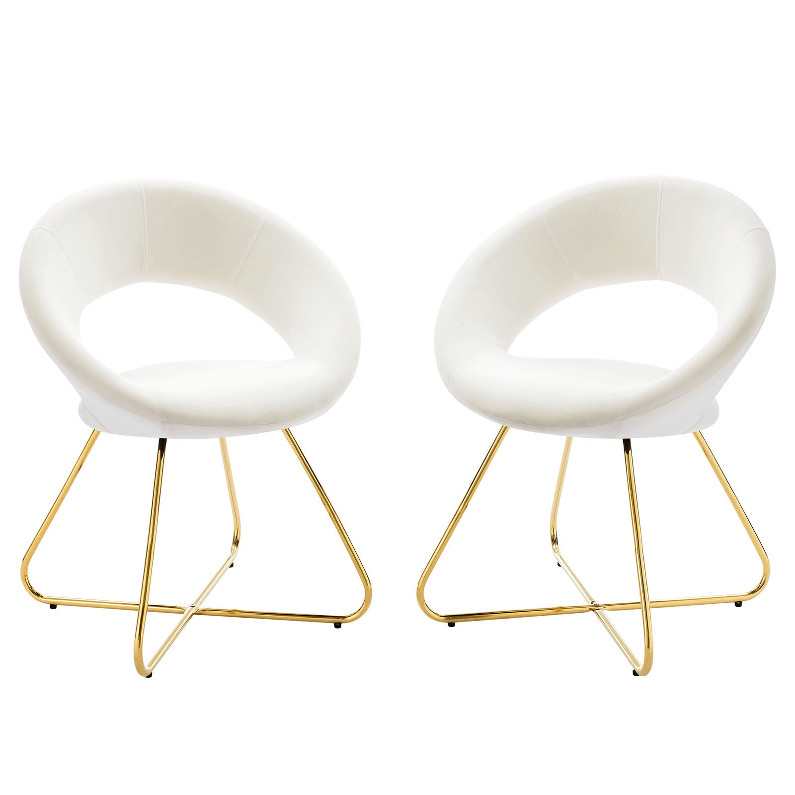 Modway Nouvelle Performance Velvet Dining Chair Set of 2 | Dining Chairs | Modishstore-49