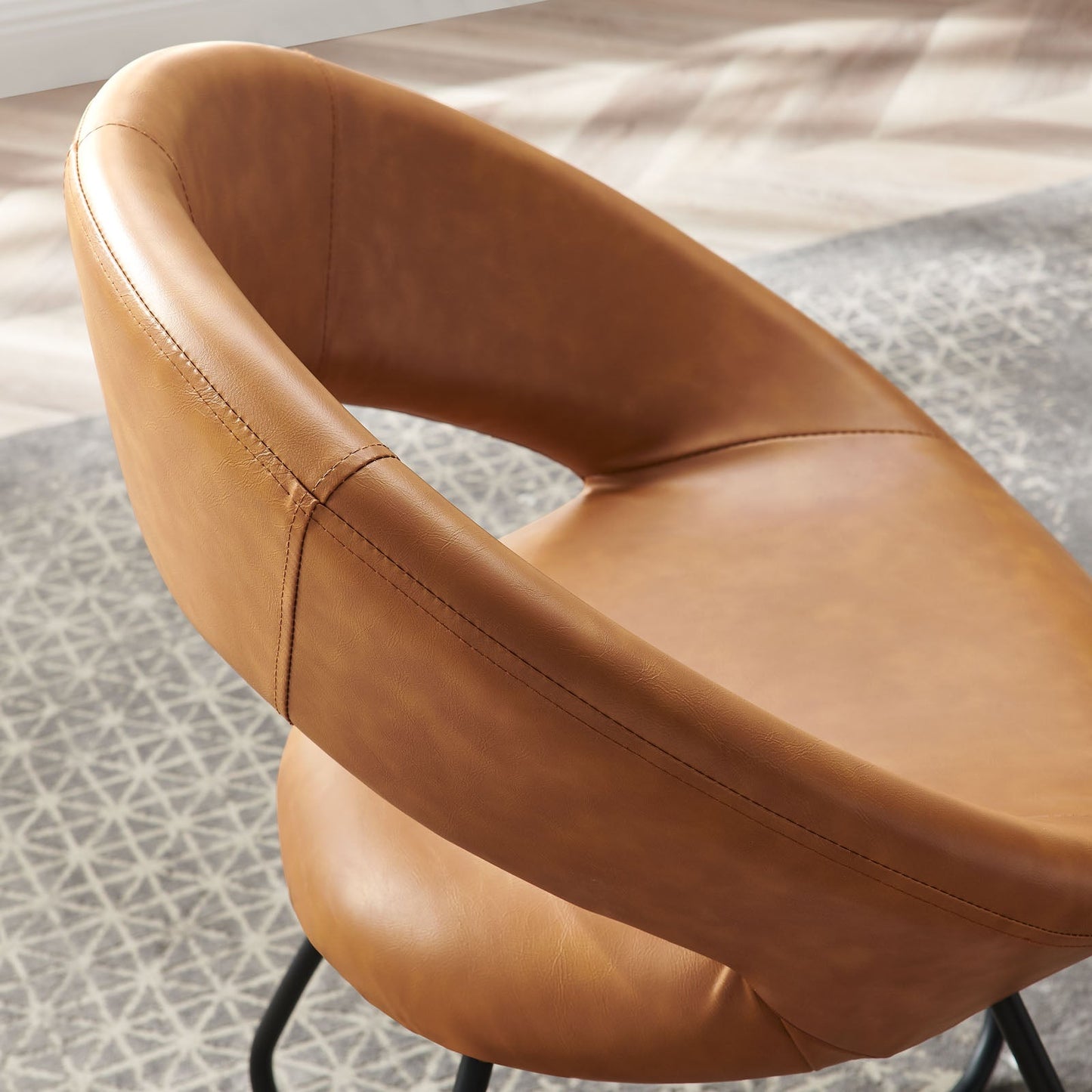 Modway Nouvelle Vegan Leather Dining Chair Set of 2 | Dining Chairs | Modishstore-7
