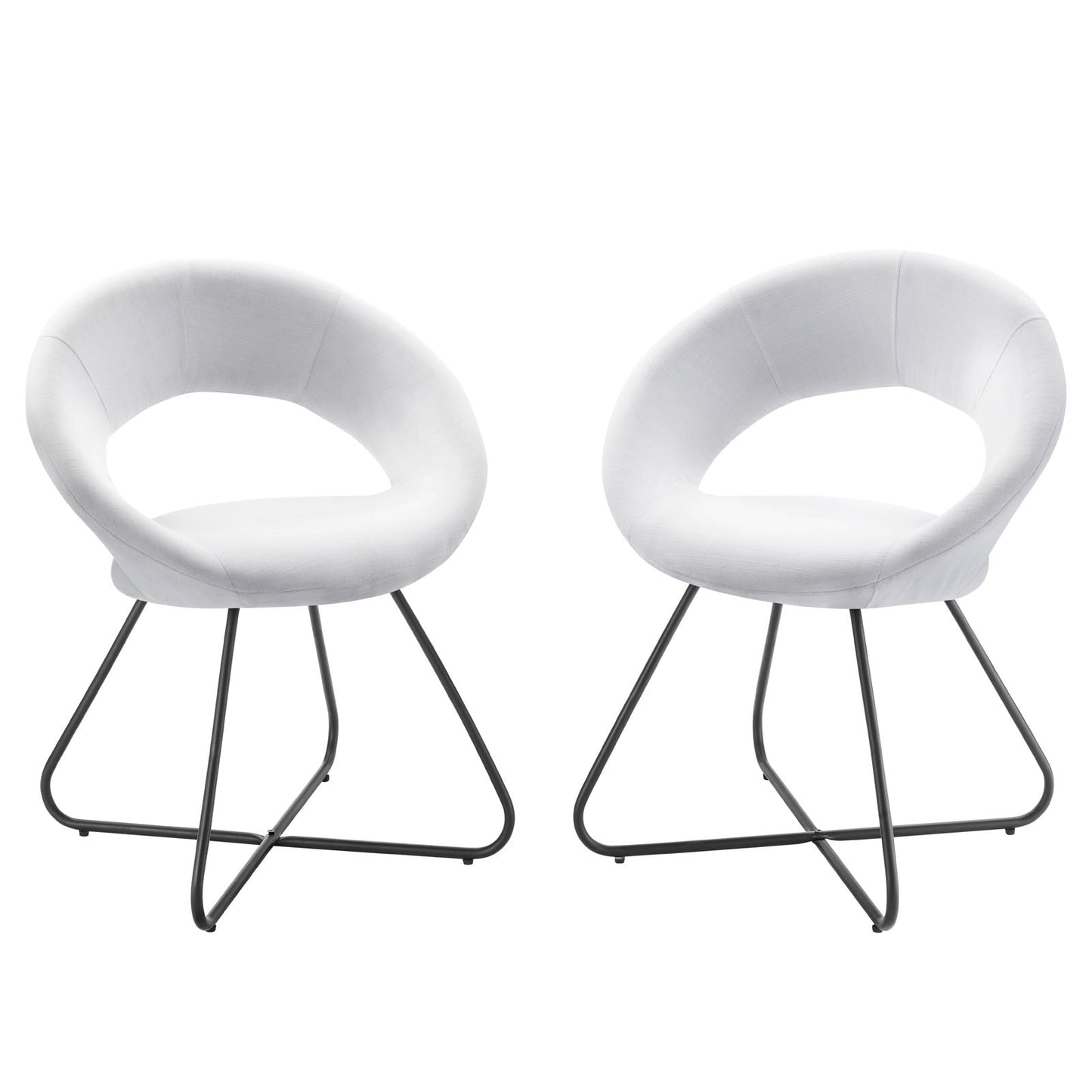 Modway Nouvelle Upholstered Fabric Dining Chair Set of 2 | Dining Chairs | Modishstore-9