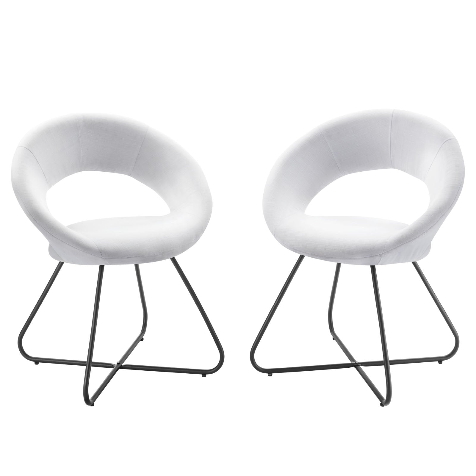 Modway Nouvelle Upholstered Fabric Dining Chair Set of 2 | Dining Chairs | Modishstore-9