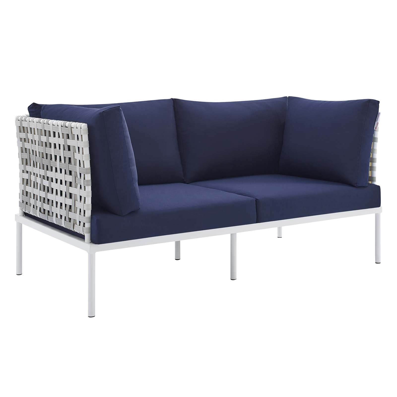 Modway Harmony 4-Piece  Sunbrella® Basket Weave Outdoor Patio Aluminum Seating Set | Outdoor Sofas, Loveseats & Sectionals | 