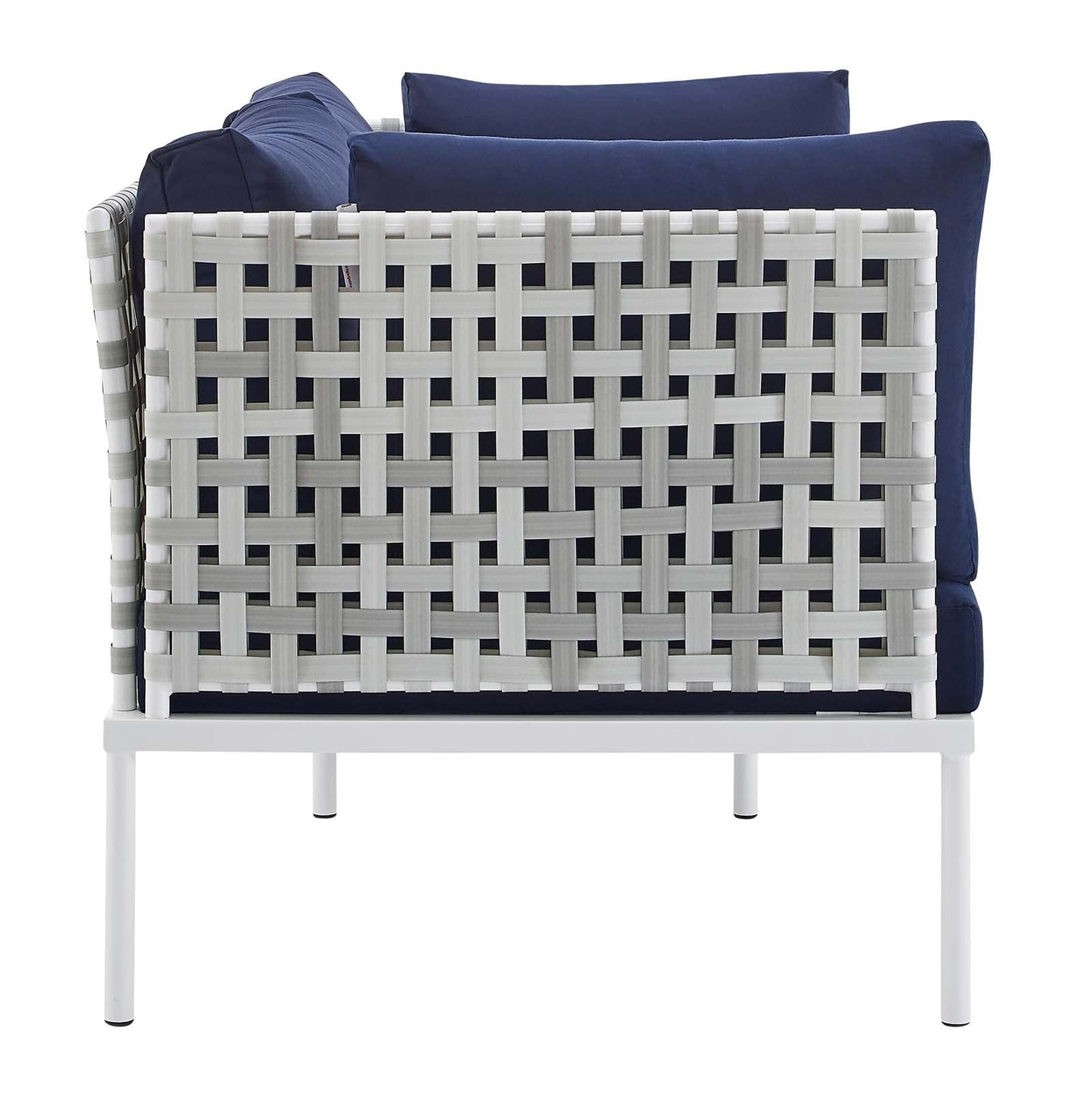 Modway Harmony 4-Piece  Sunbrella® Basket Weave Outdoor Patio Aluminum Seating Set | Outdoor Sofas, Loveseats & Sectionals | 