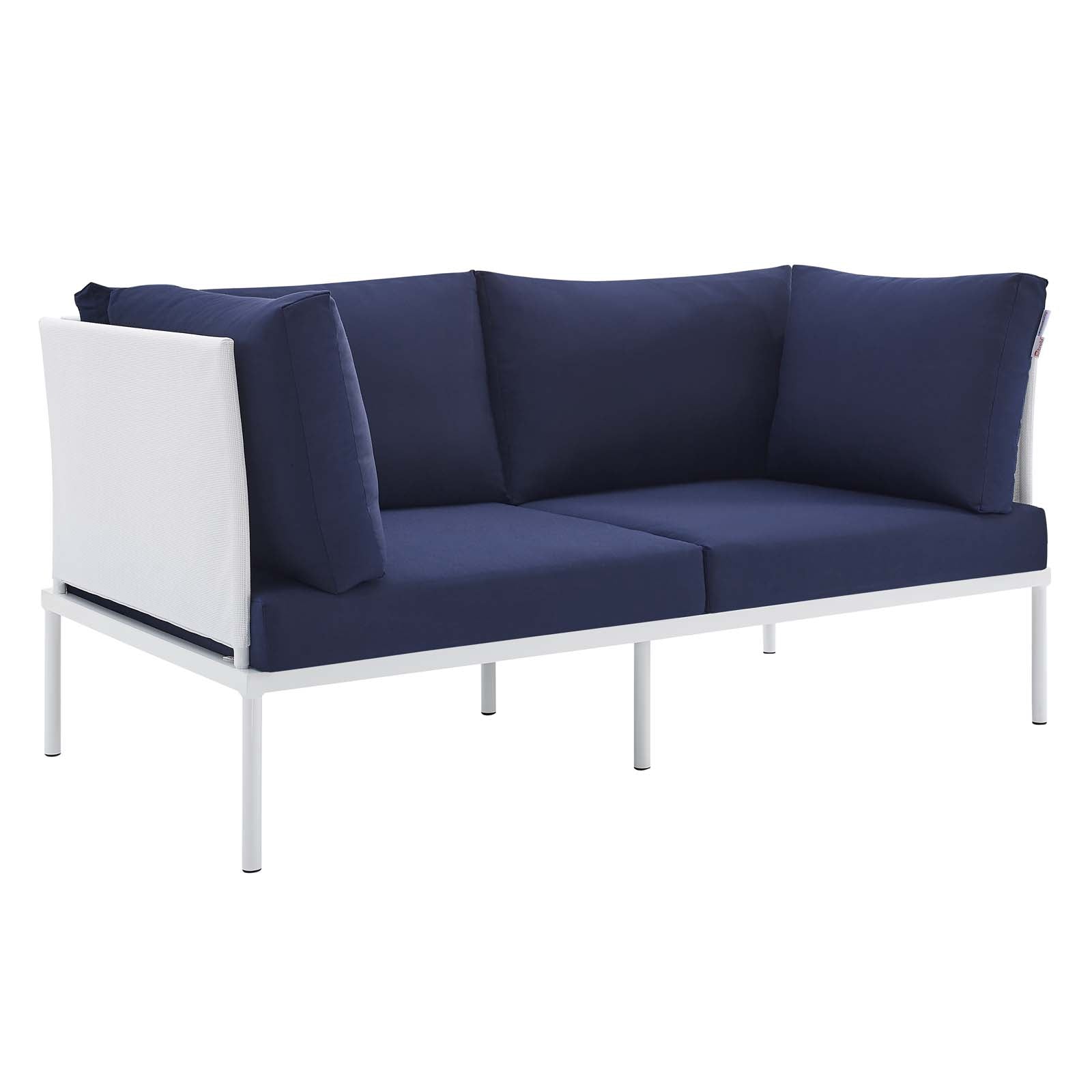 Modway Harmony 4-Piece  Sunbrella® Outdoor Patio Aluminum Seating Set | Outdoor Sofas, Loveseats & Sectionals | 