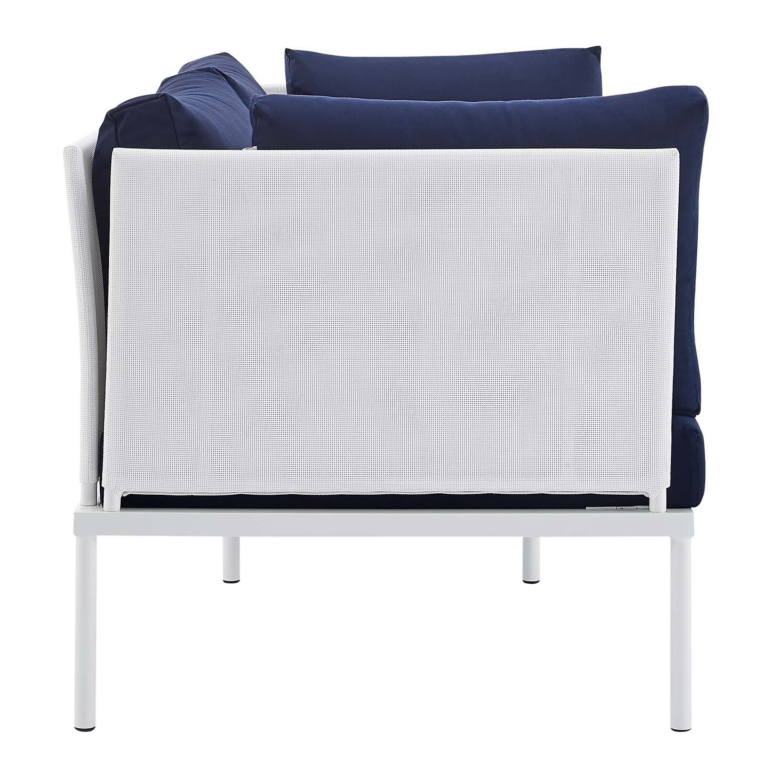 Modway Harmony 4-Piece  Sunbrella® Outdoor Patio Aluminum Seating Set | Outdoor Sofas, Loveseats & Sectionals | 