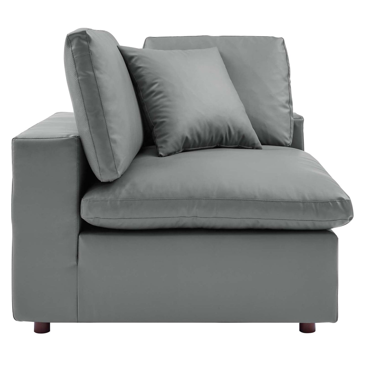 Modway Commix Down Filled Overstuffed Vegan Leather Corner Chair | Side Chairs | 