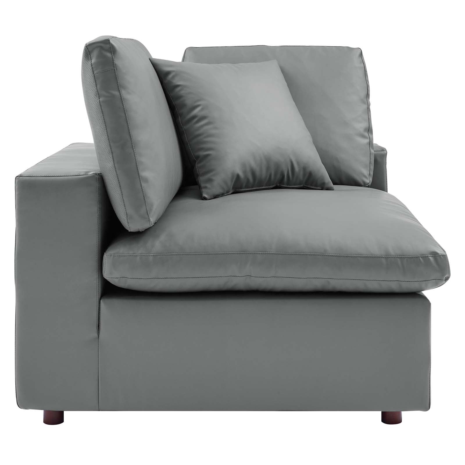 Modway Commix Down Filled Overstuffed Vegan Leather Corner Chair | Side Chairs | 